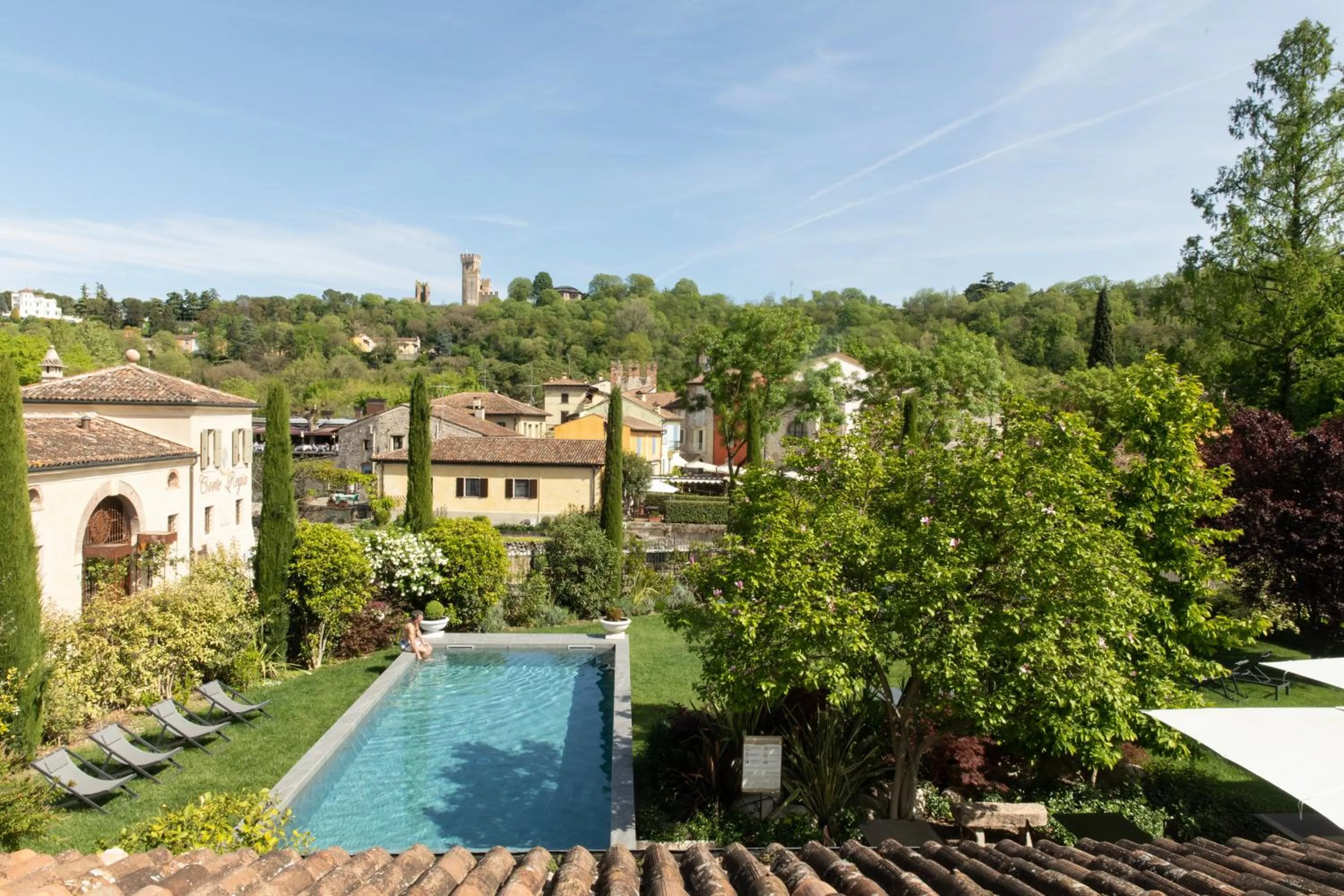 Pool view in Relais Villa Borghetto