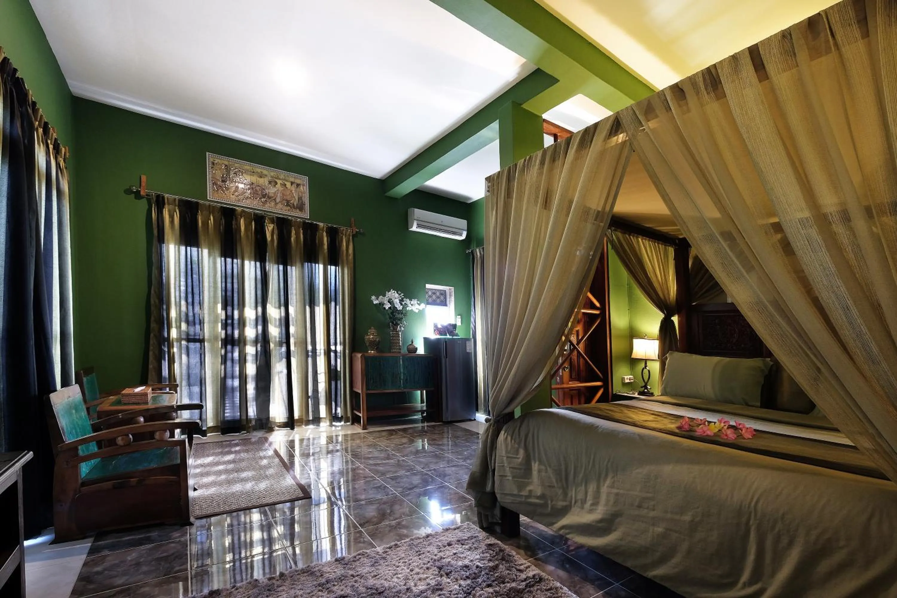 Bedroom, Bed in Villa Buah