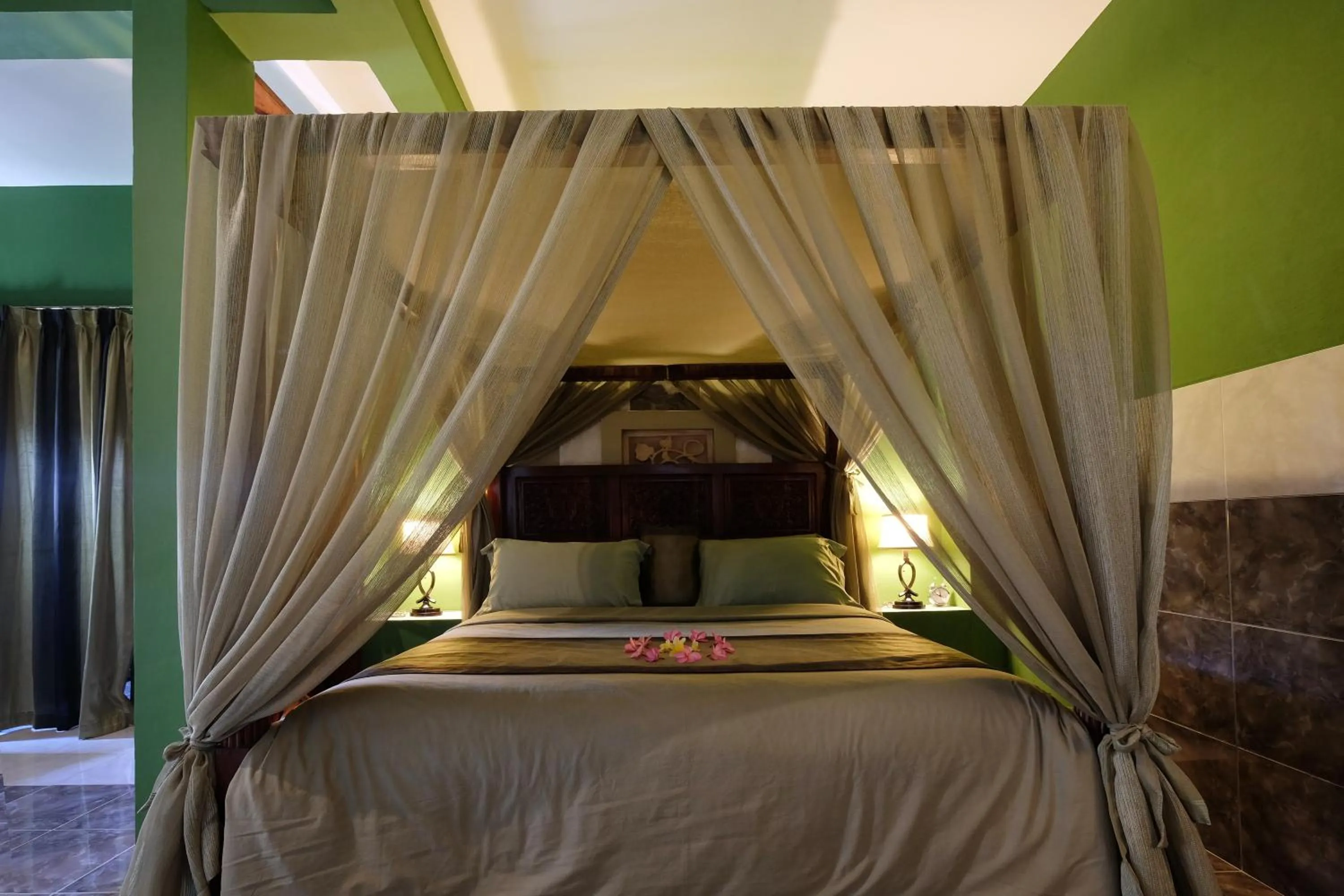 Bedroom, Bed in Villa Buah