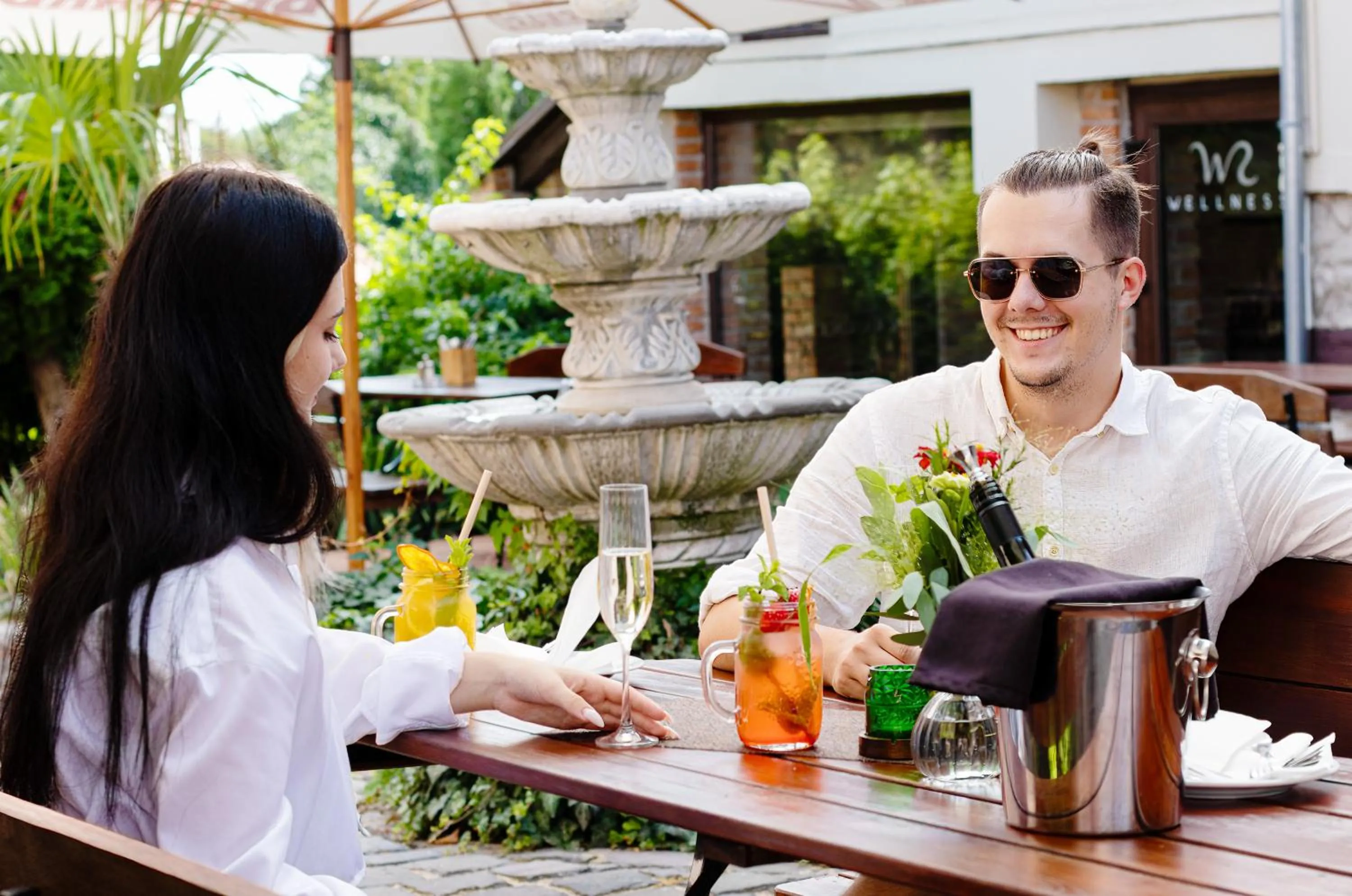 Patio in Penzión Wellness & Restaurant Zoborská, free parking