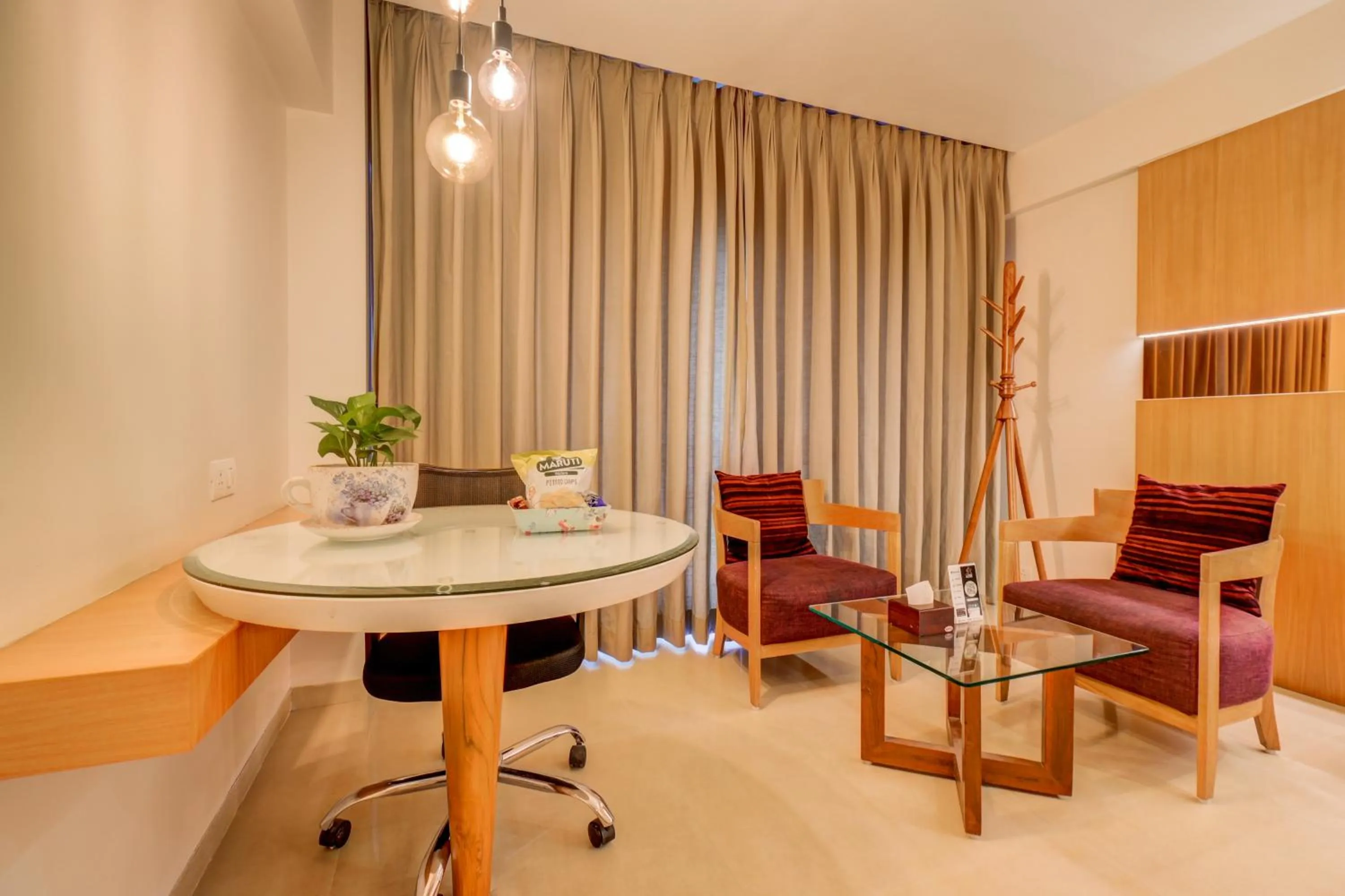 Seating area in The SSK Solitaire Hotel & Banquets