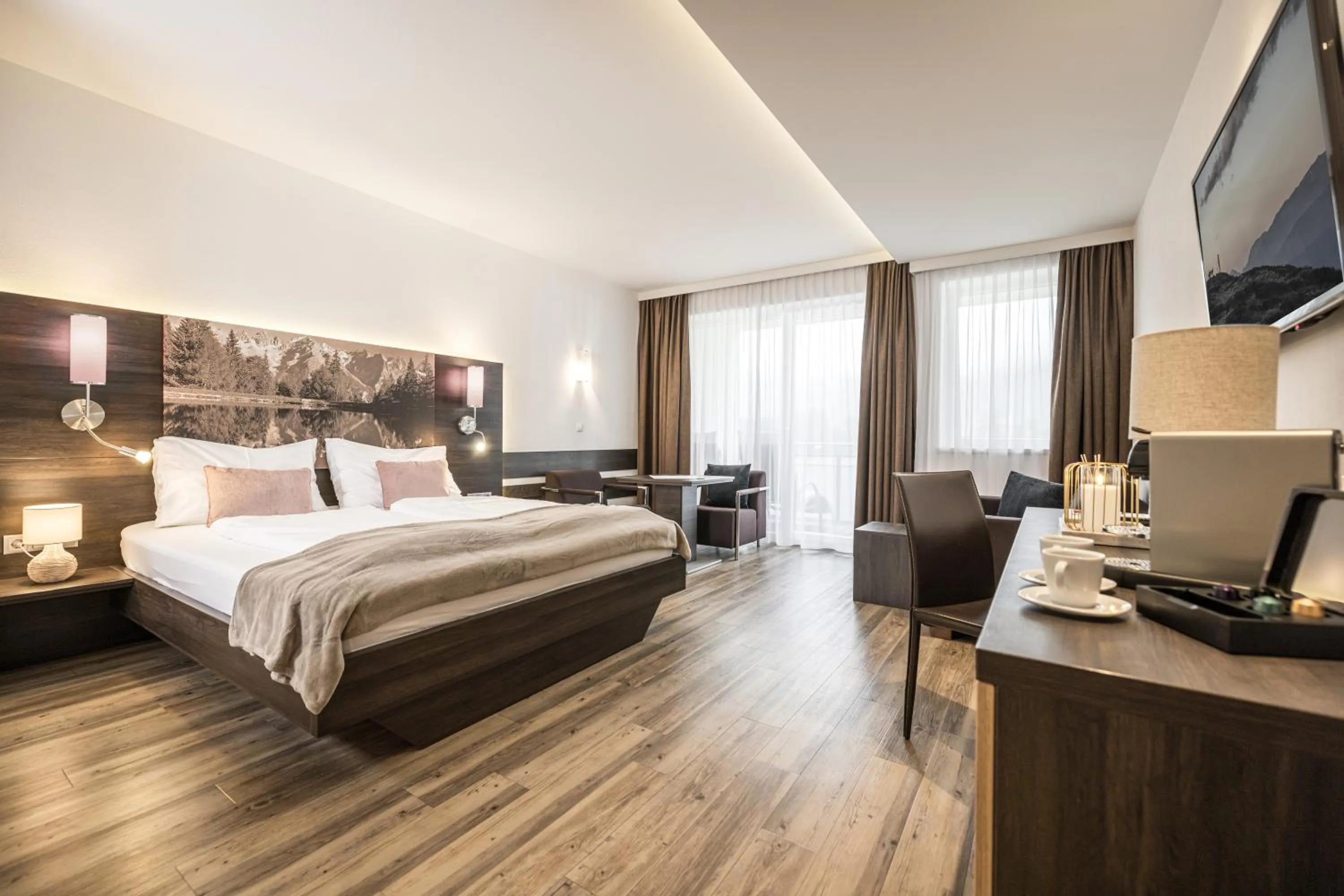 Bed in zum Senner Suites Zillertal
