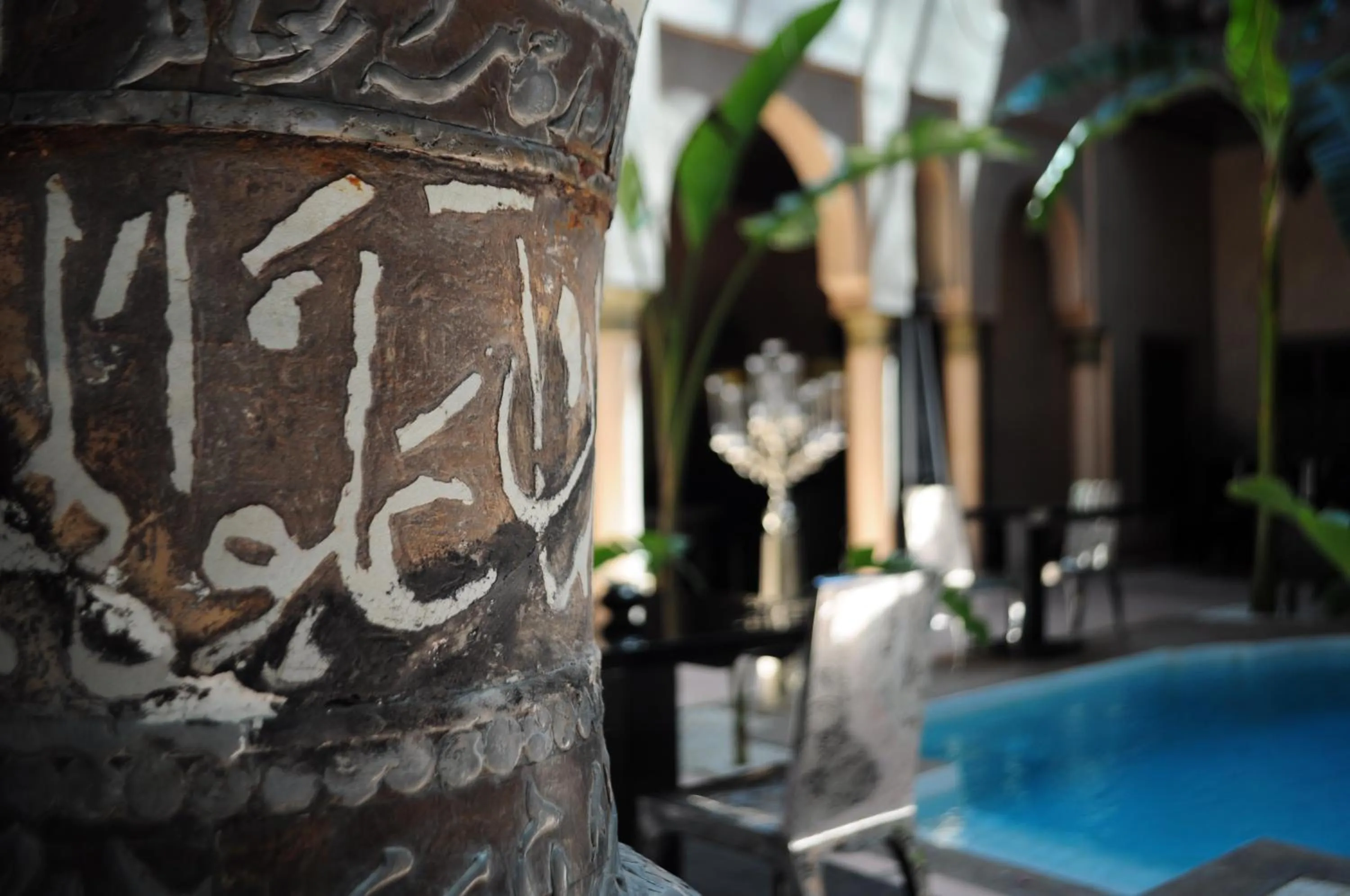 Decorative detail in Riad Noir d'Ivoire