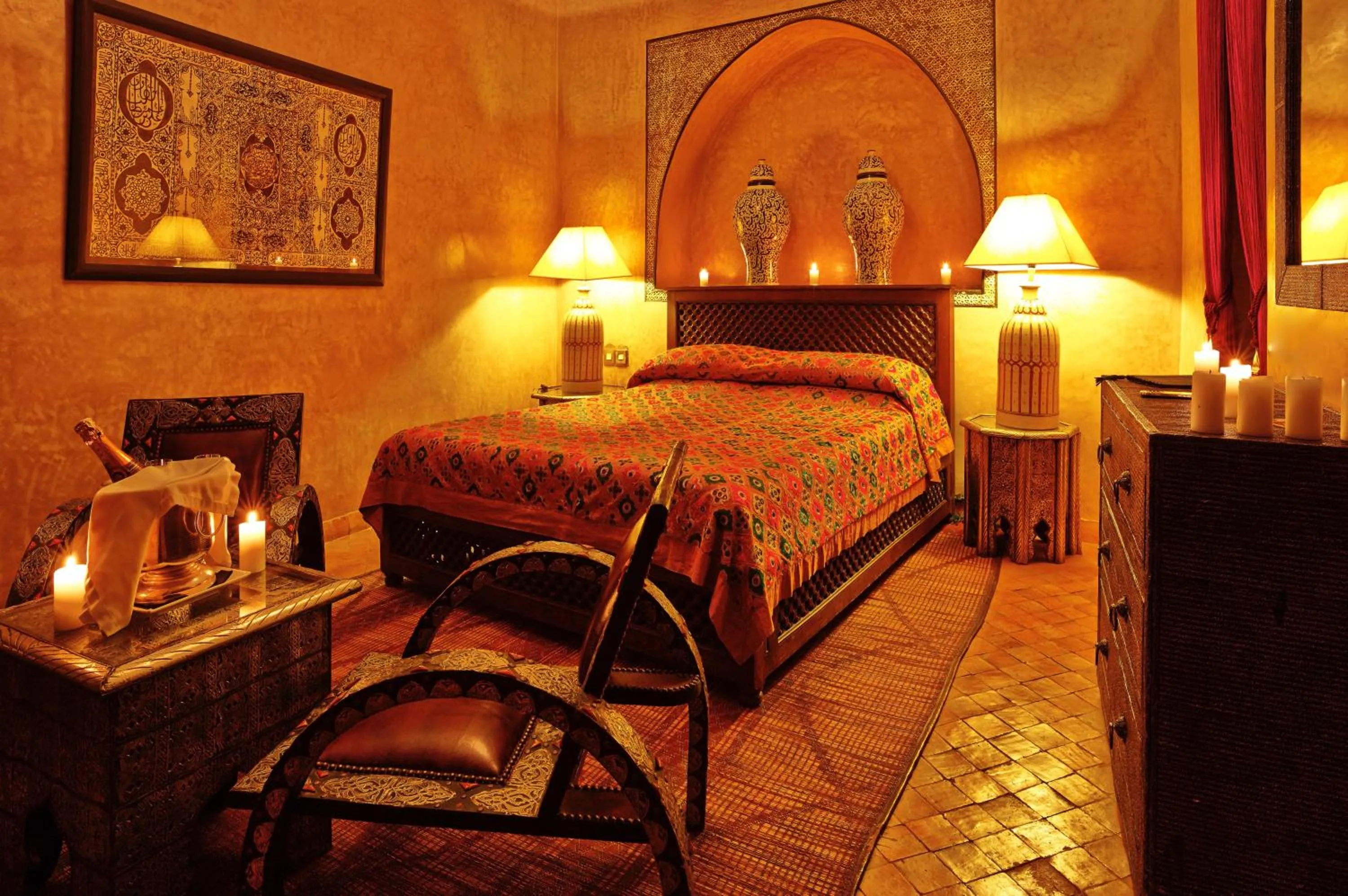 Bed in Riad Noir d'Ivoire