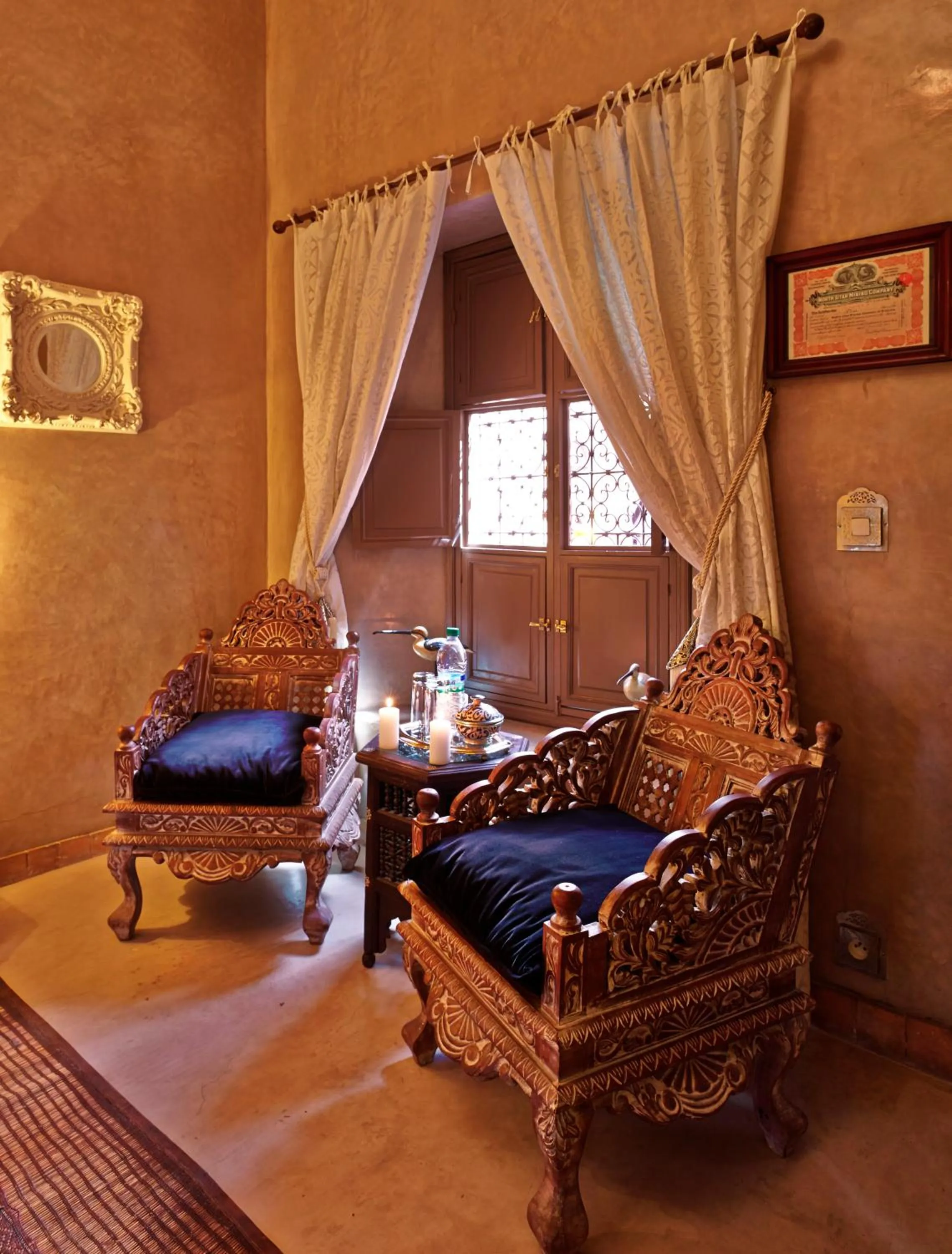 Living room in Riad Noir d'Ivoire