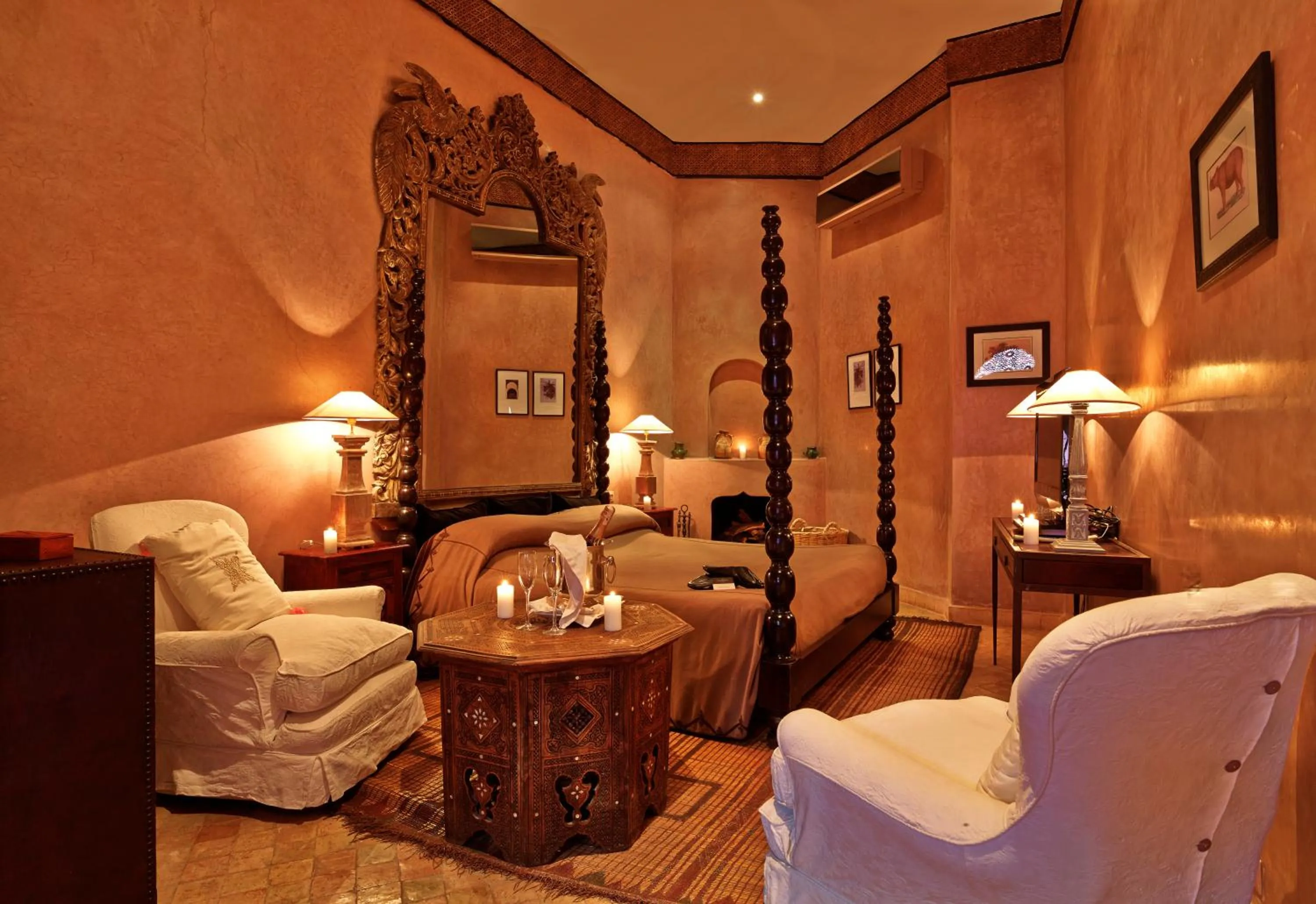 Living room in Riad Noir d'Ivoire