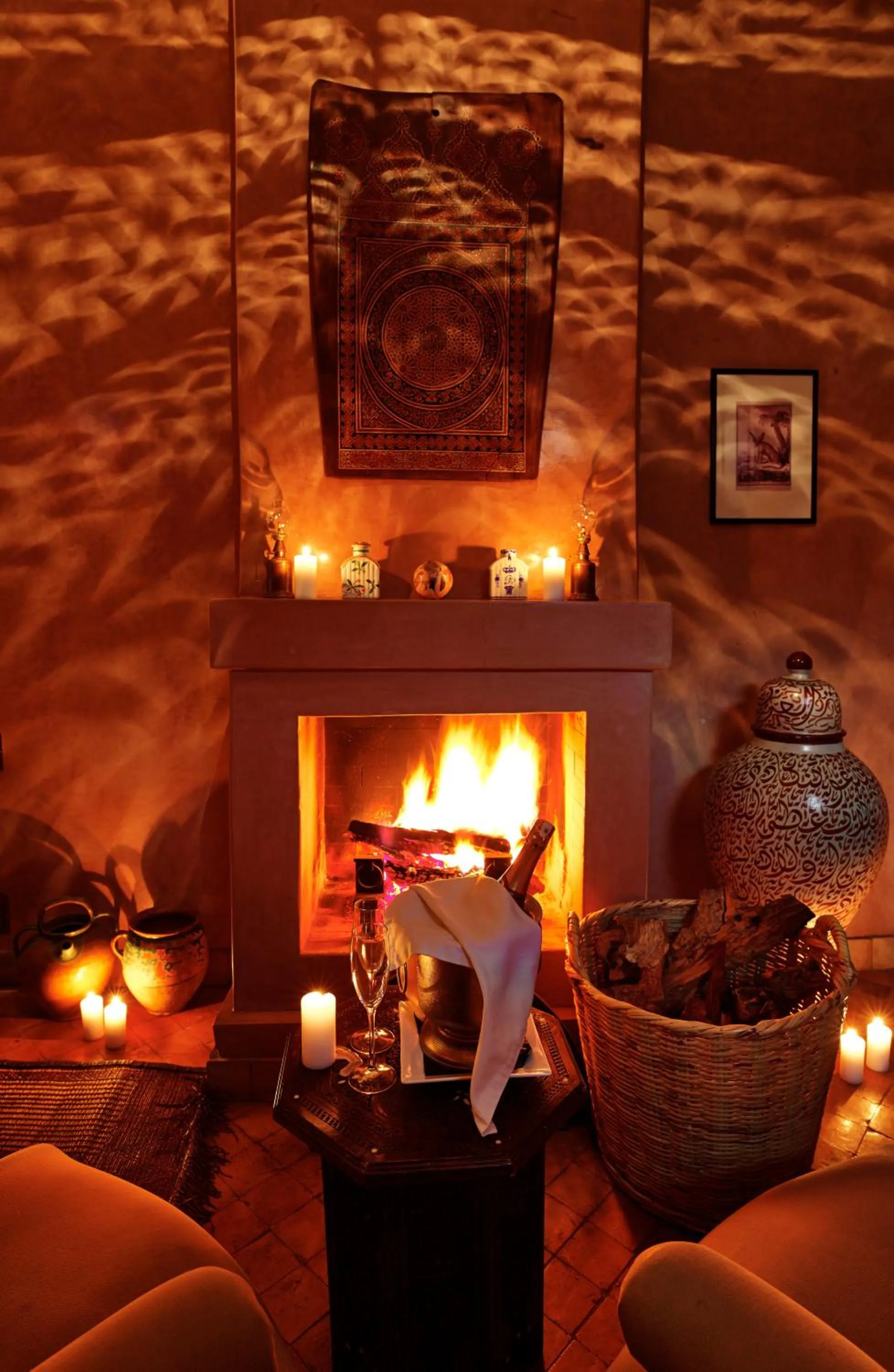 Living room in Riad Noir d'Ivoire
