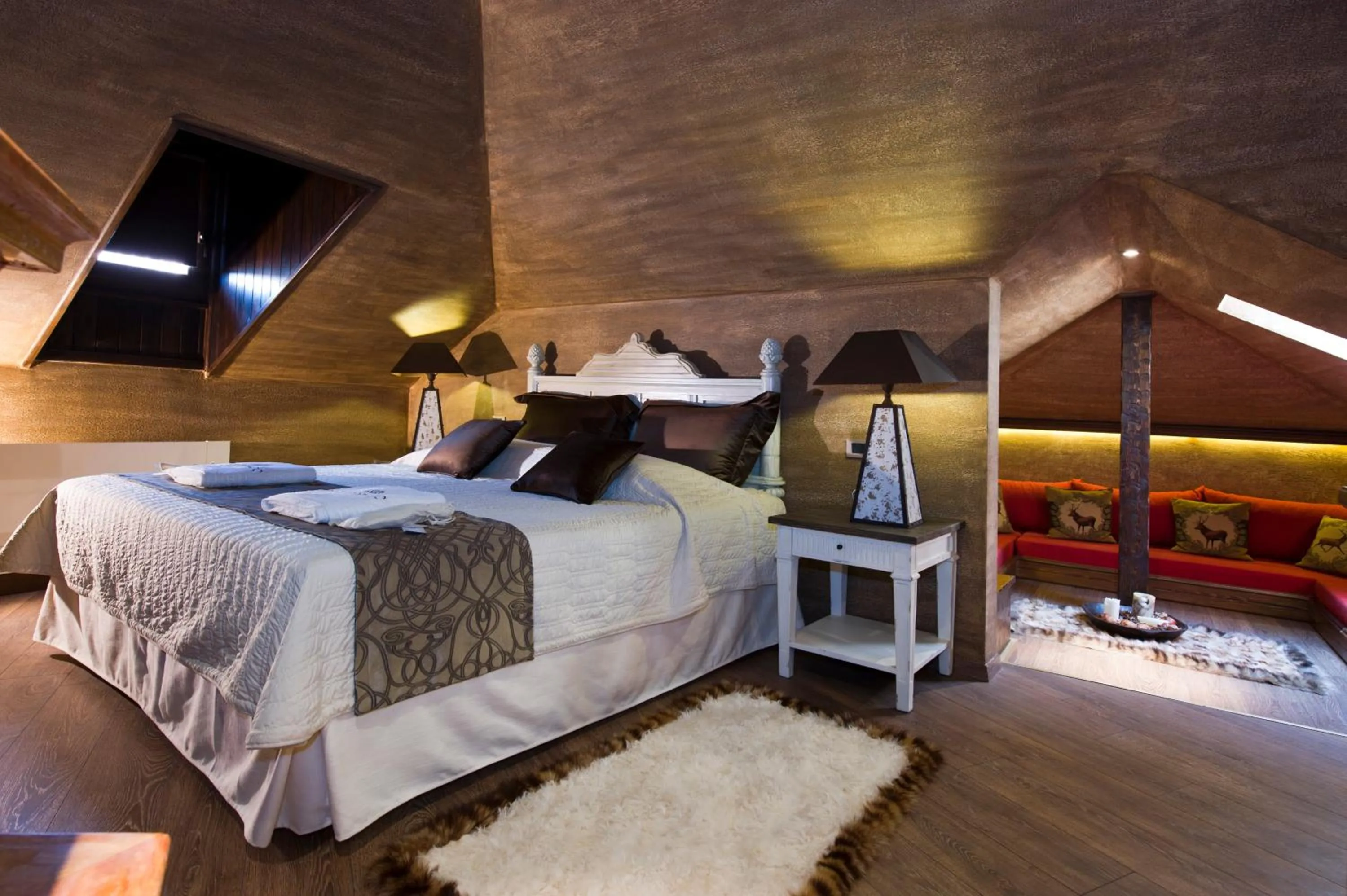 Bed in AROMA DRYOS SPA & ECO Hotel