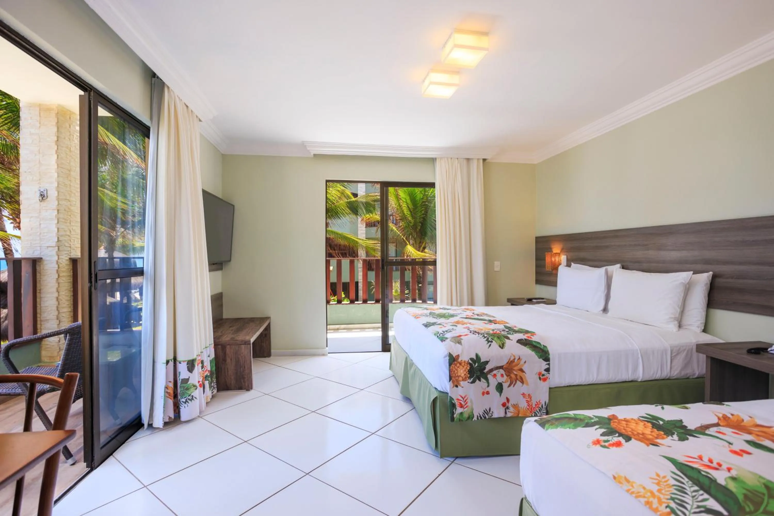 Balcony/Terrace, Bed in Hotel Solar Porto de Galinhas