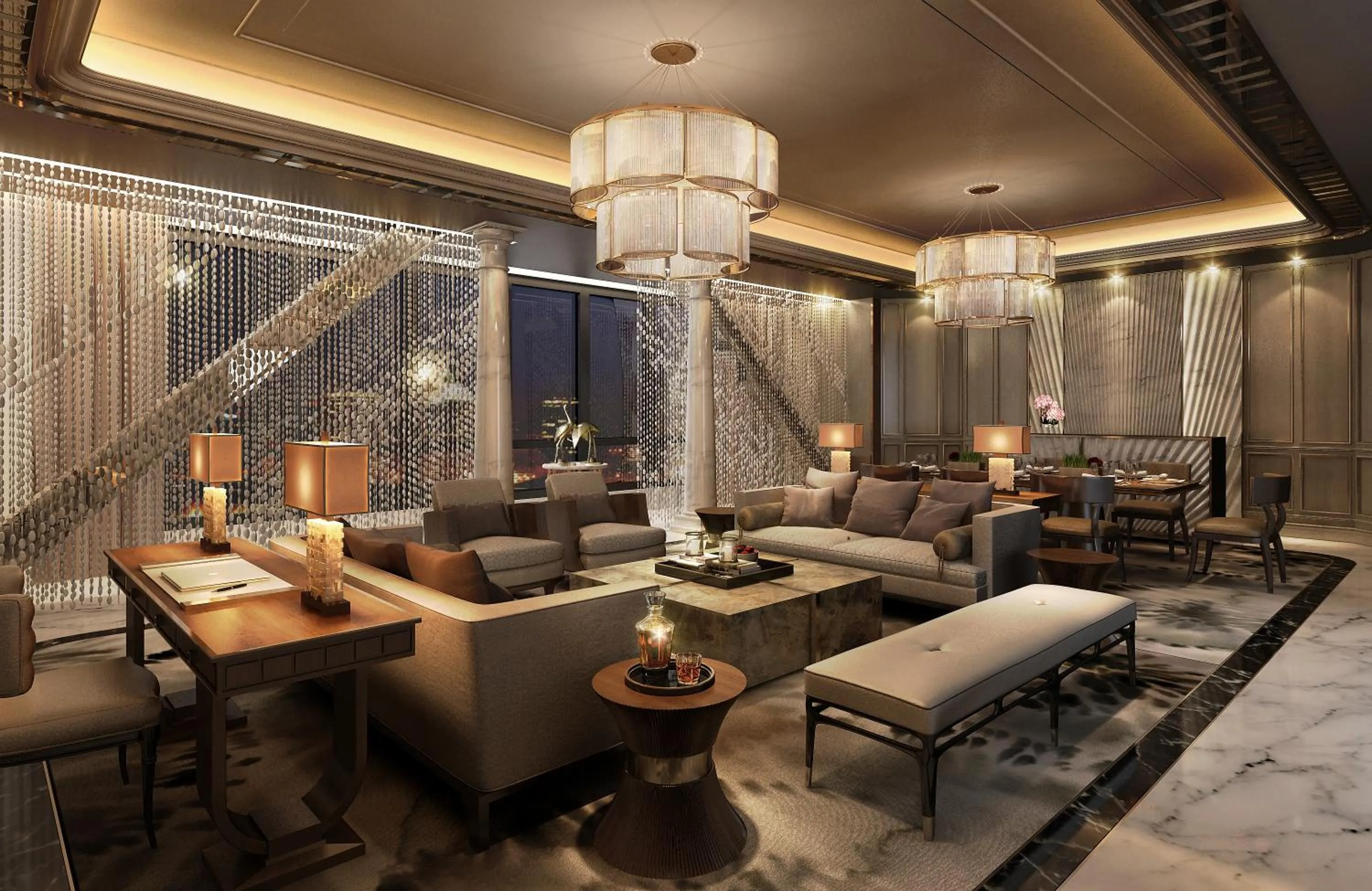 Decorative detail in The Langham Haikou