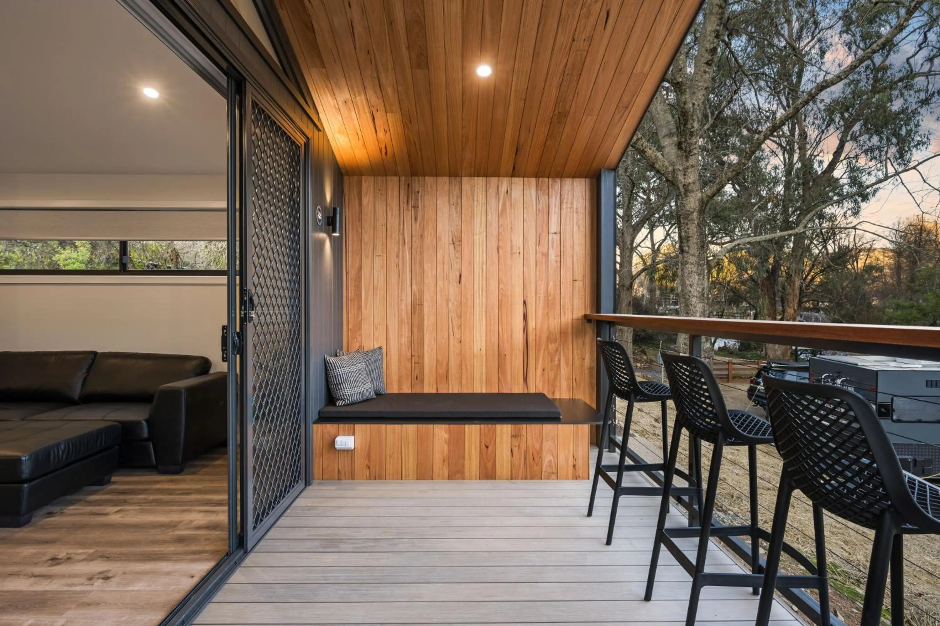 Balcony/Terrace in Bright Riverside Holiday Park