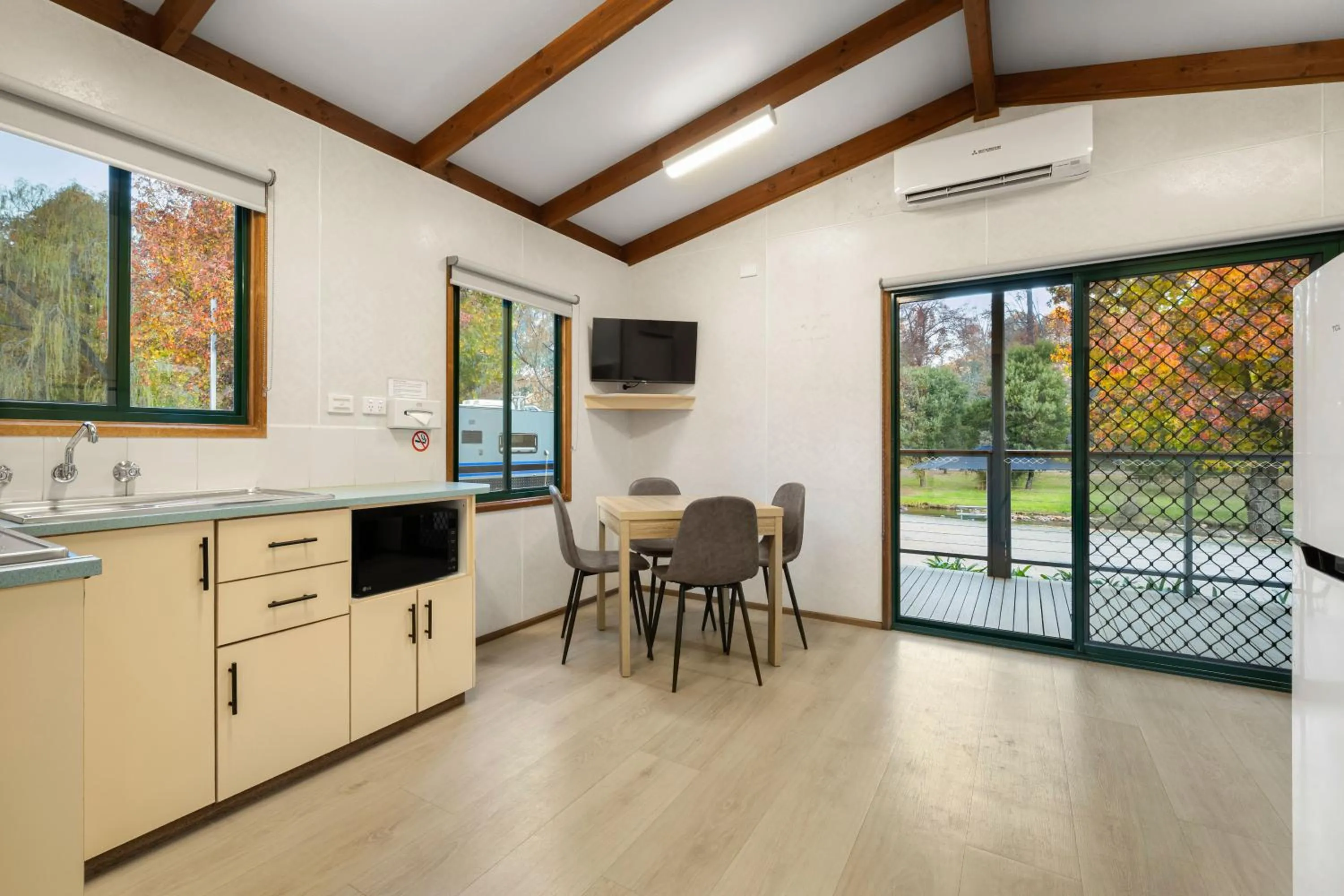 Dining area in Bright Riverside Holiday Park