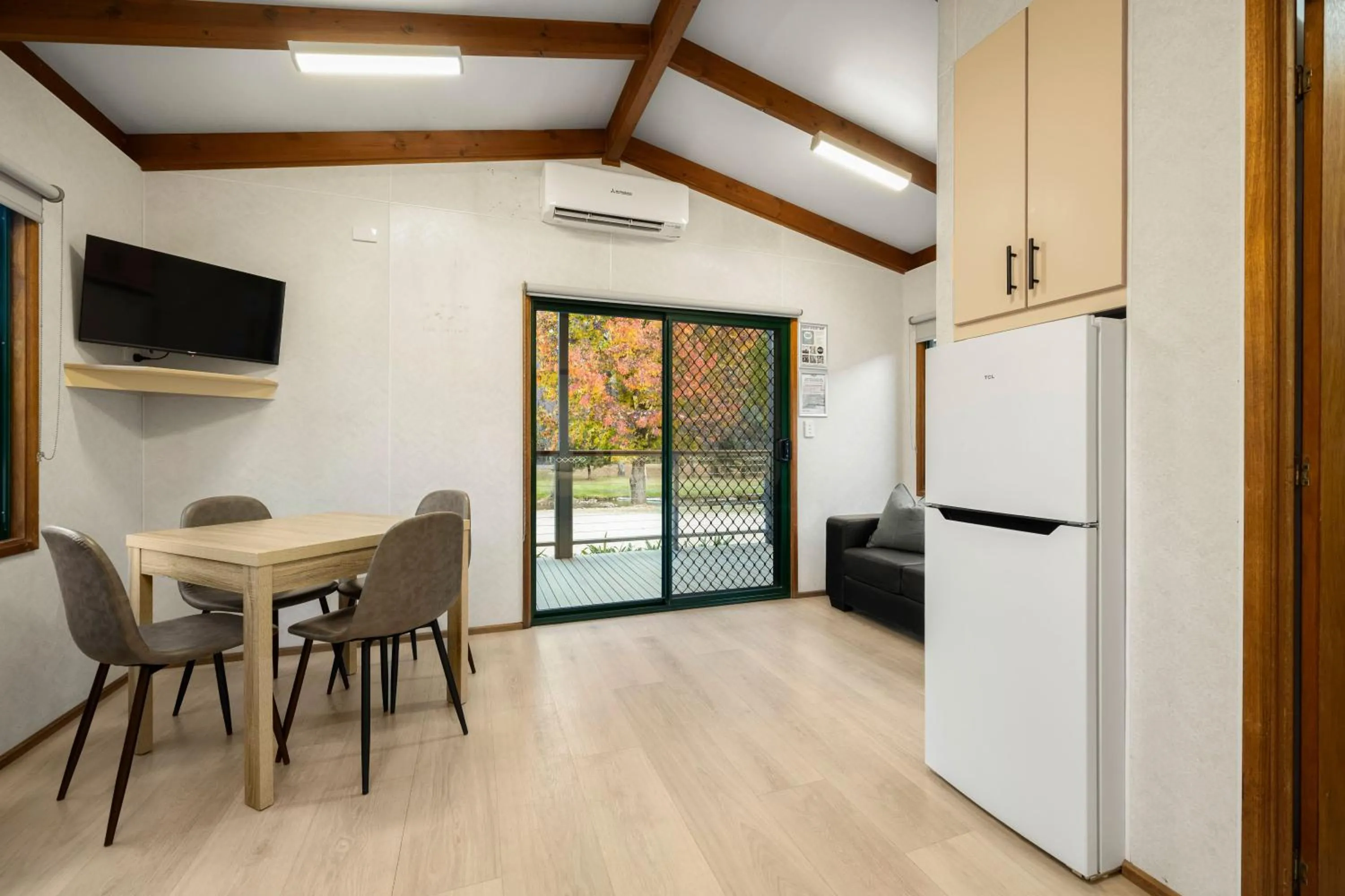 Dining area in Bright Riverside Holiday Park