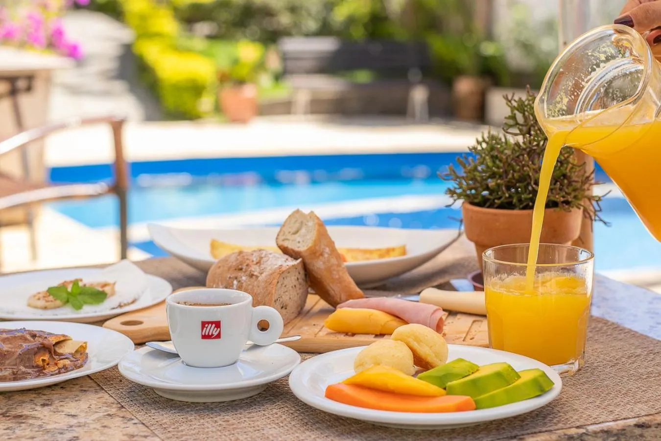 Food close-up in Auberge de la Langouste