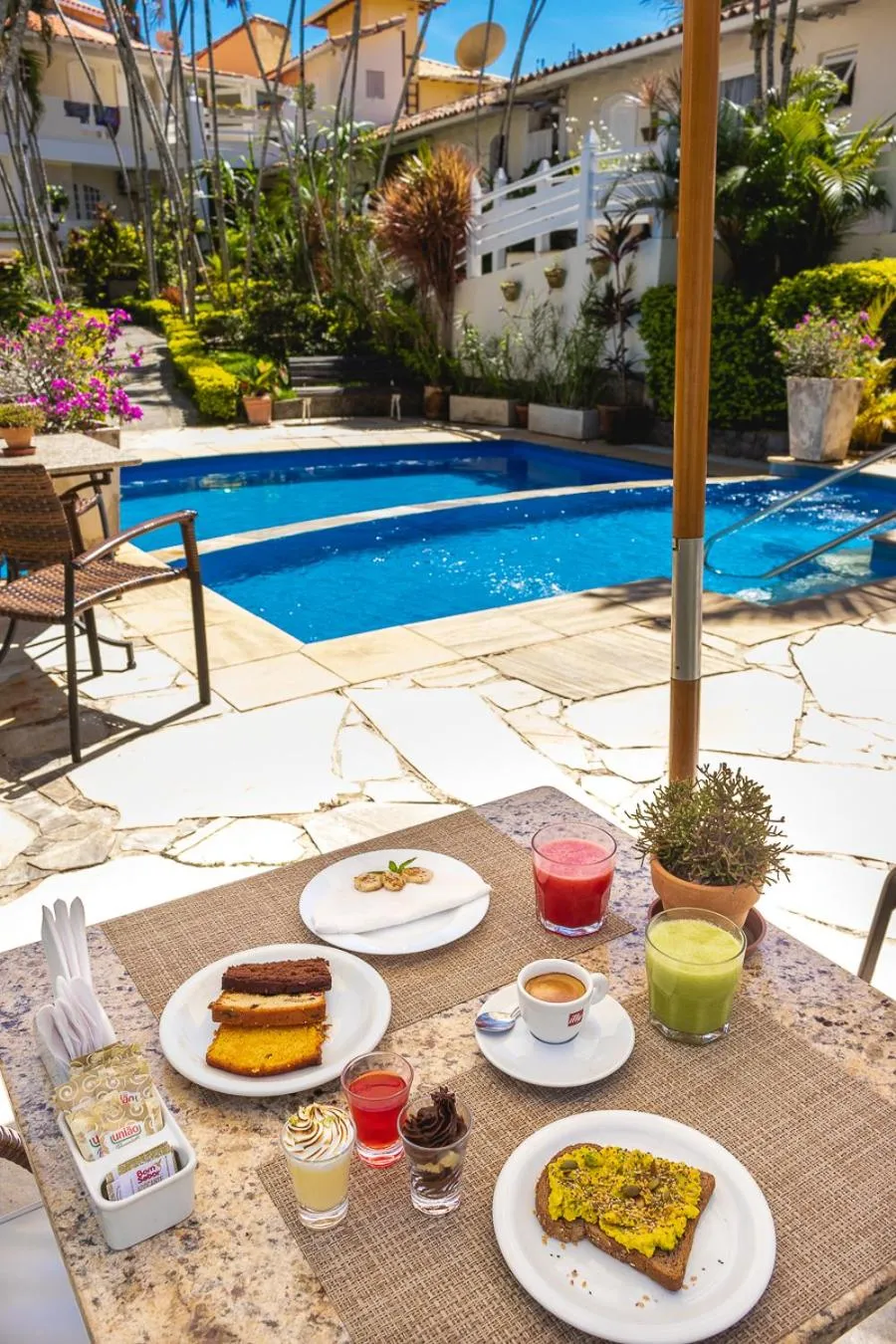 Swimming pool in Auberge de la Langouste