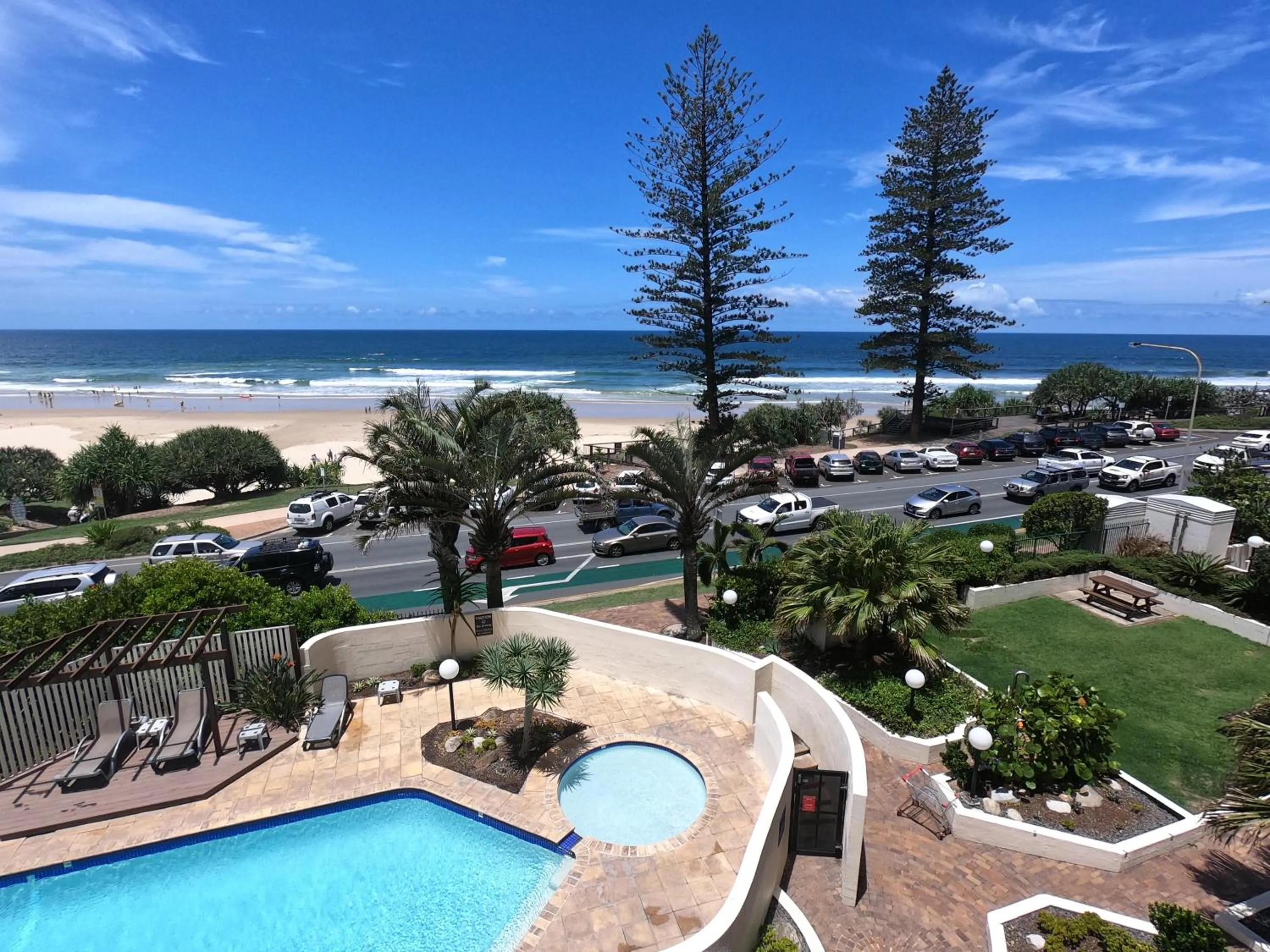 Pool view in Coolum Caprice