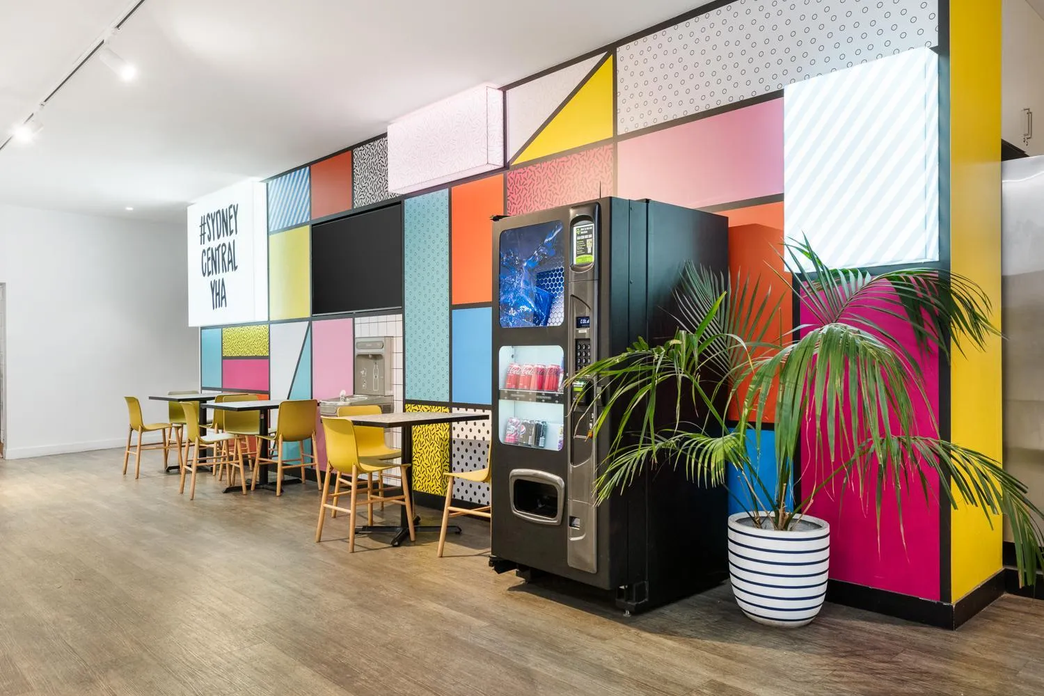 Seating area in YHA Sydney Central