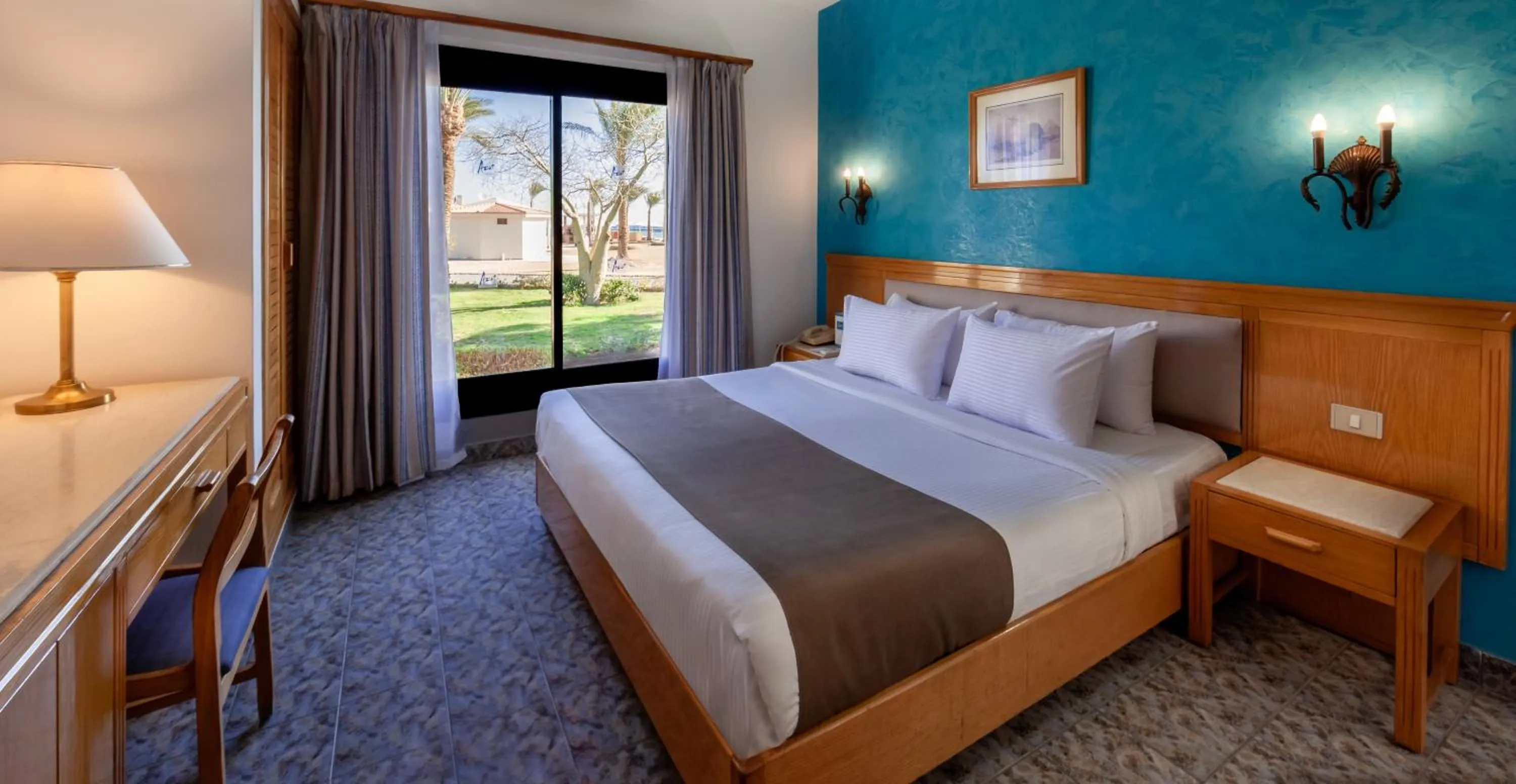 Bed in Pharaoh Azur Resort