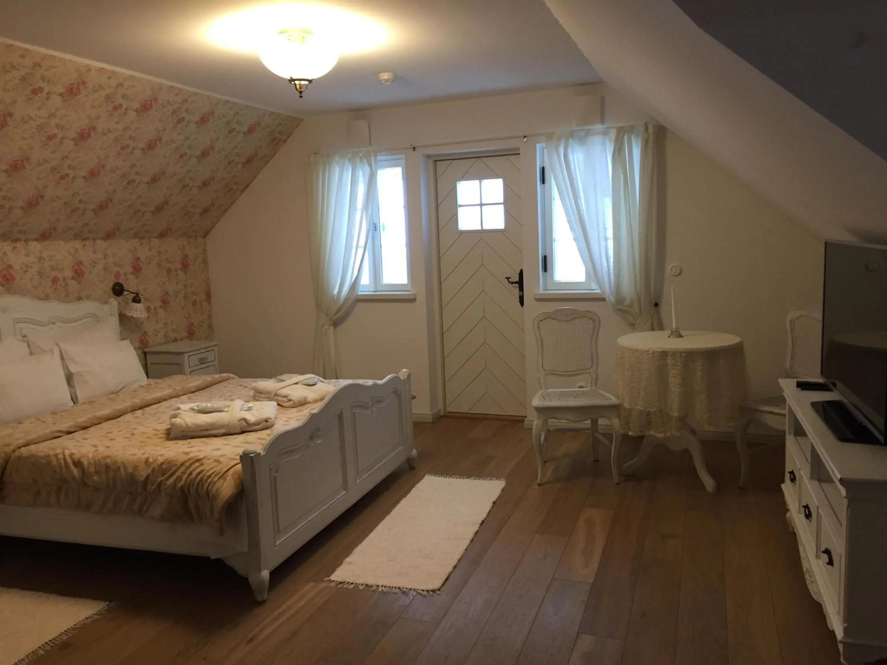 Bed in Sagadi Manor Hotel