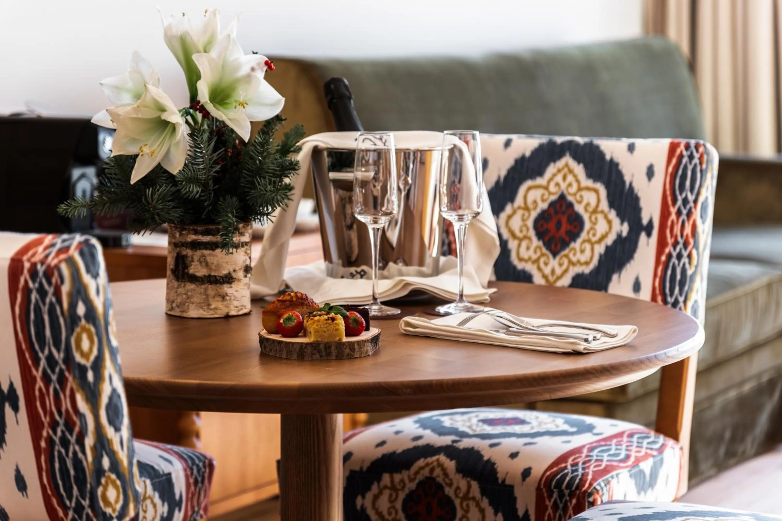 Seating area in Alpes Hôtel du Pralong