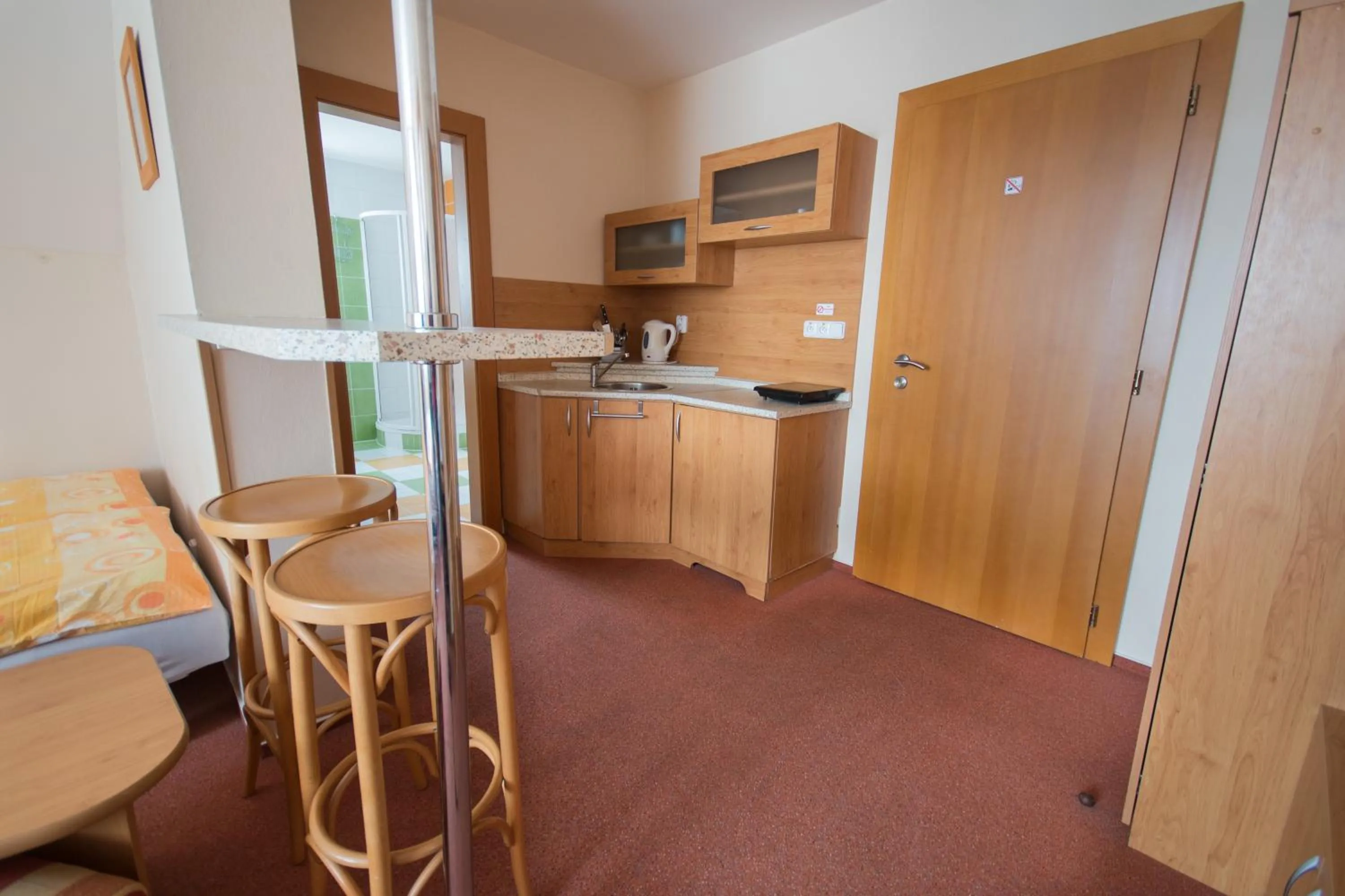 Kitchen or kitchenette in Penzion Ajda