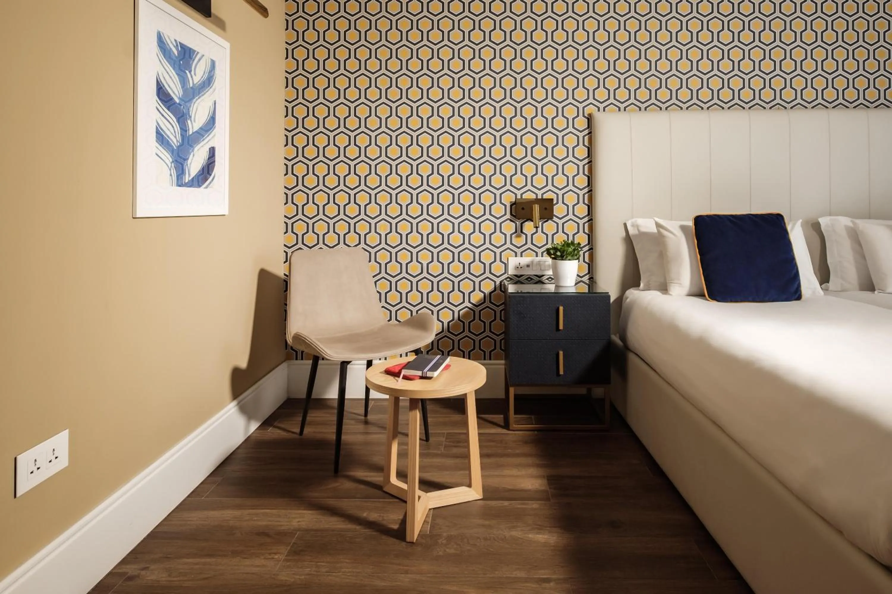 Bedroom, Bed in 115 The Strand Hotel by NEU Collective