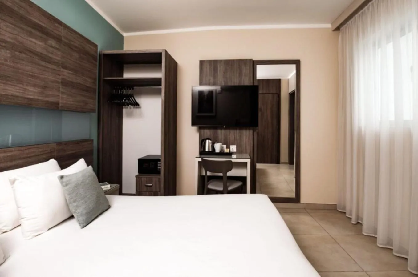 Bedroom, Bed in 115 The Strand Hotel by NEU Collective