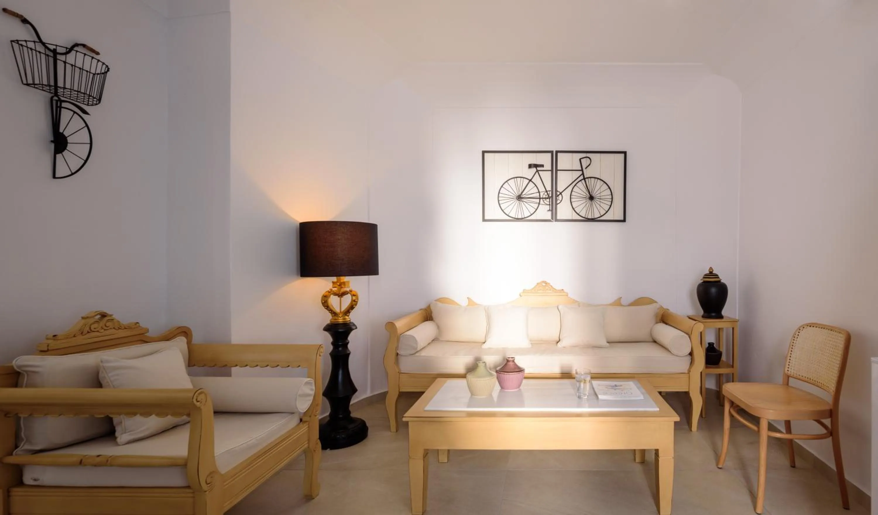 Living room, Bed in Kamares Apartments