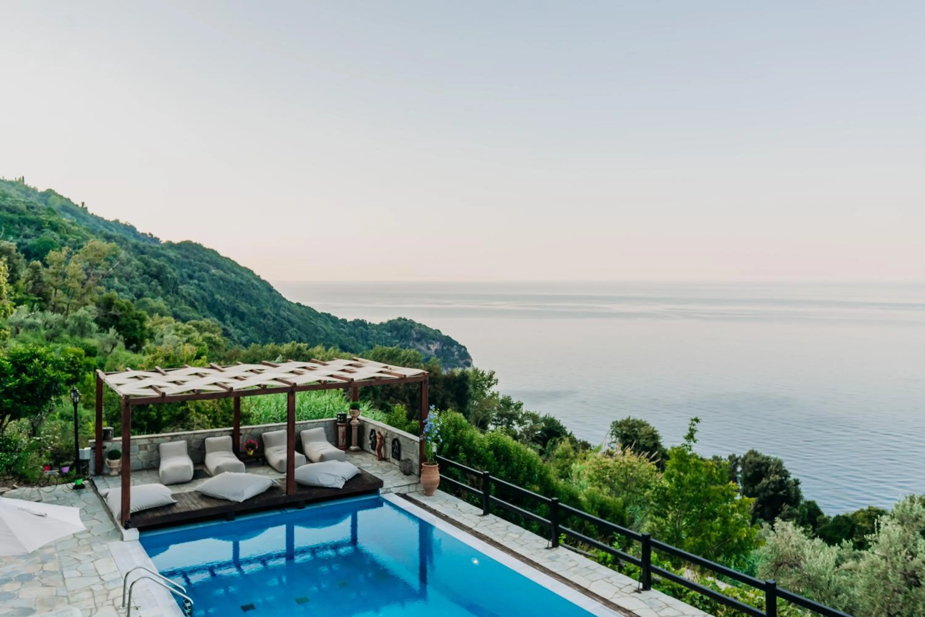Pool view in Elysian Luxury Villa Pelion