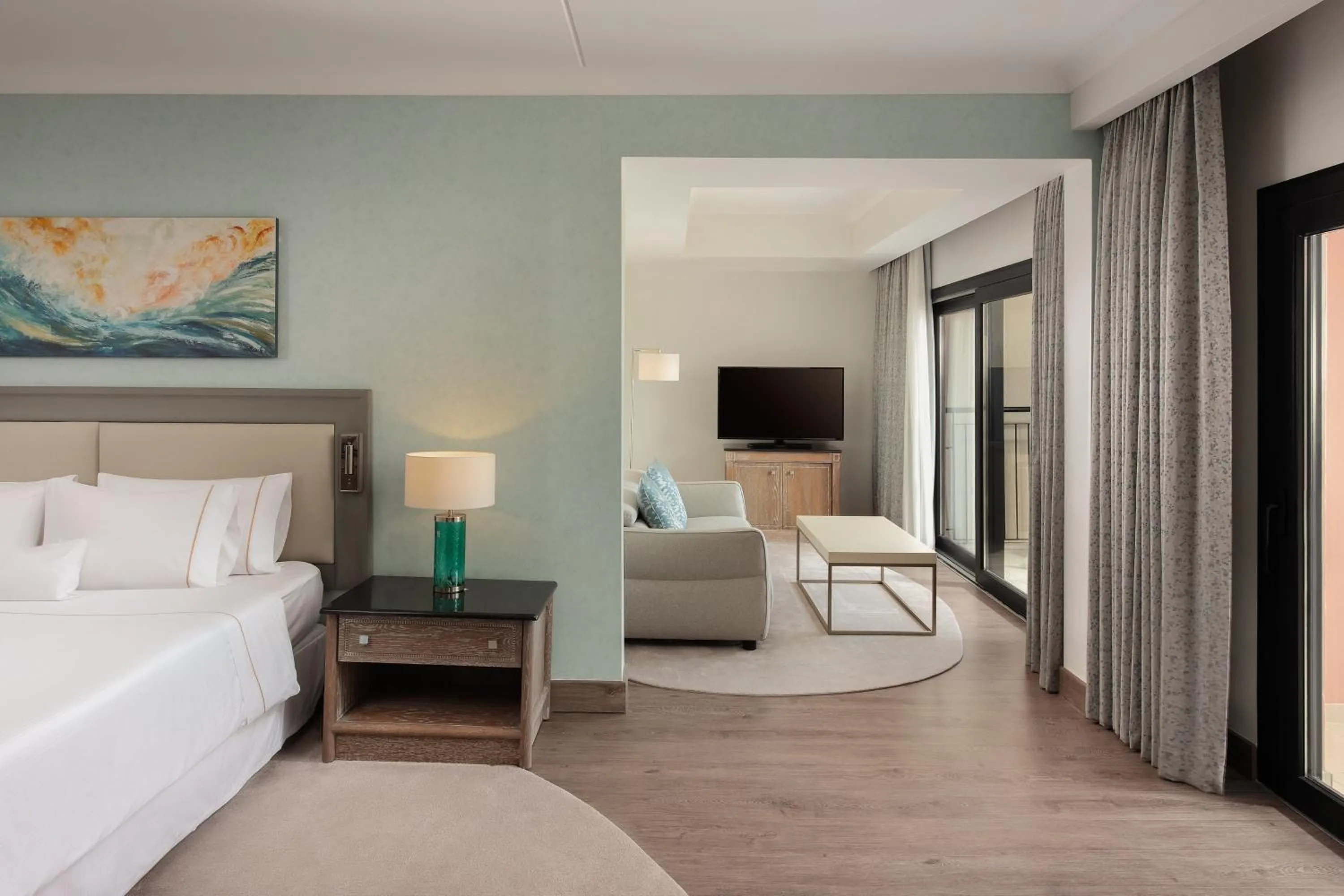 Living room, Bed in The Westin Dragonara Resort, Malta