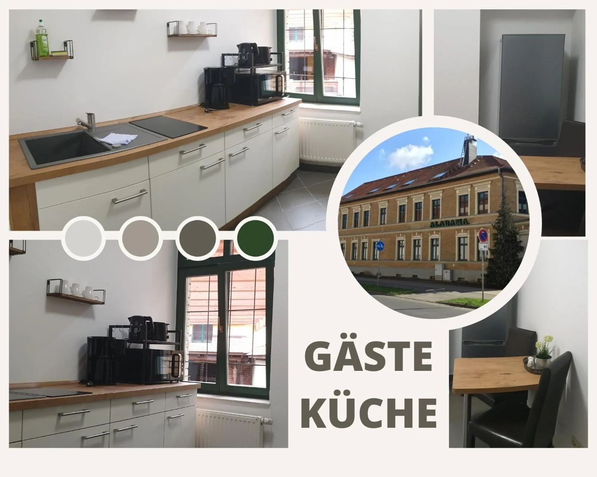 Communal kitchen in Pension Alabama