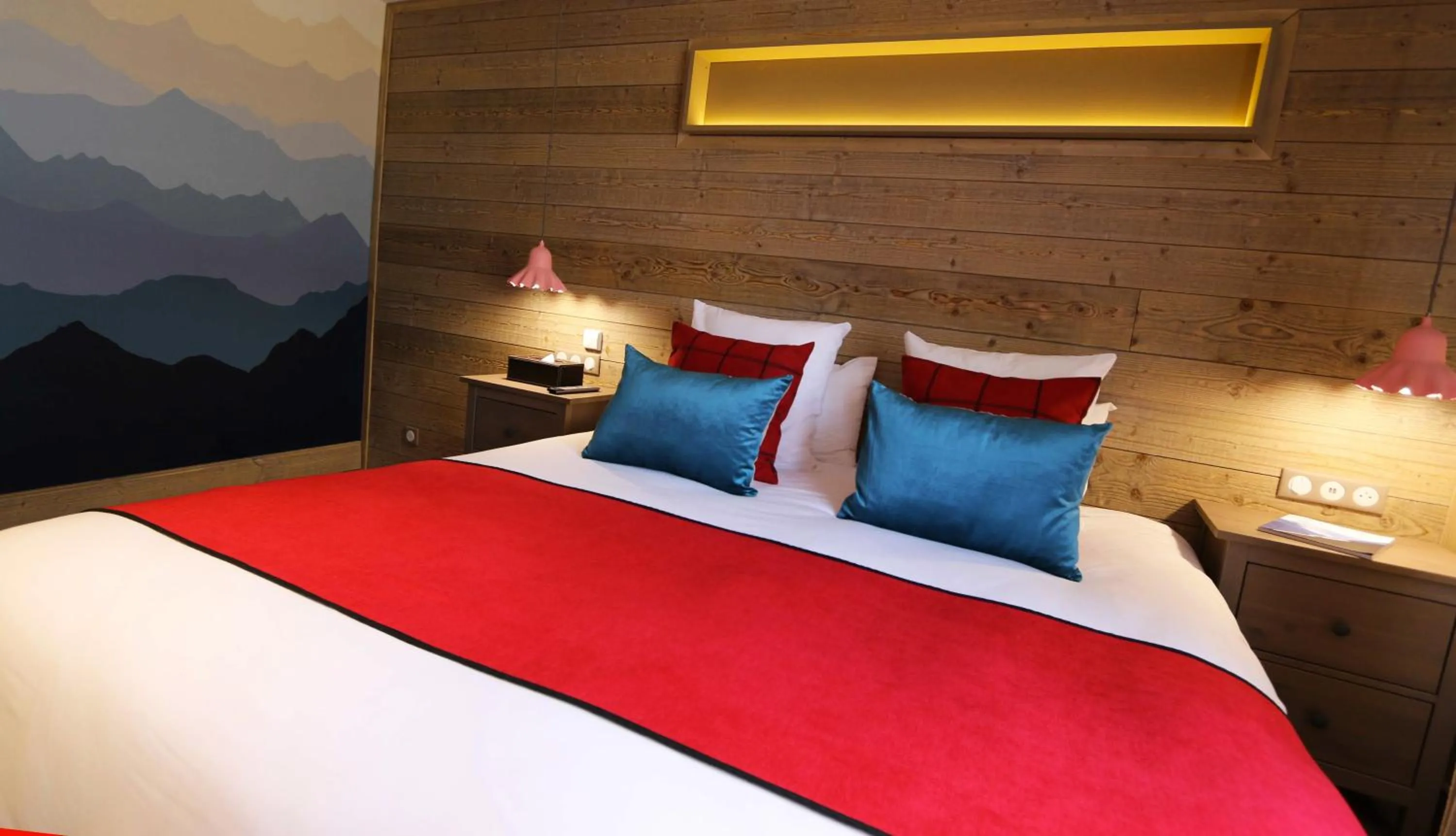 Bed in Hotel Edelweiss