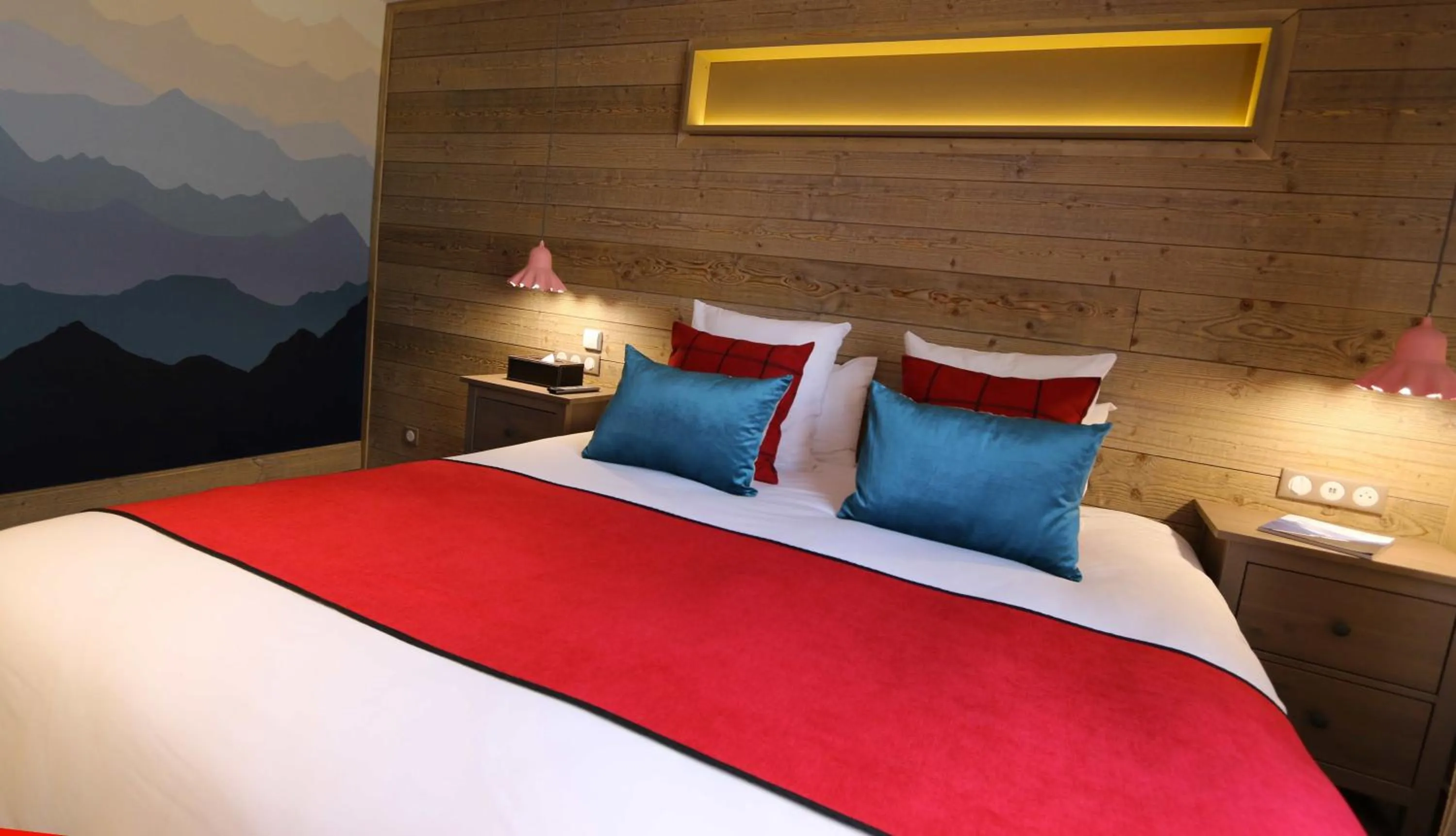 Bed in Hotel Edelweiss