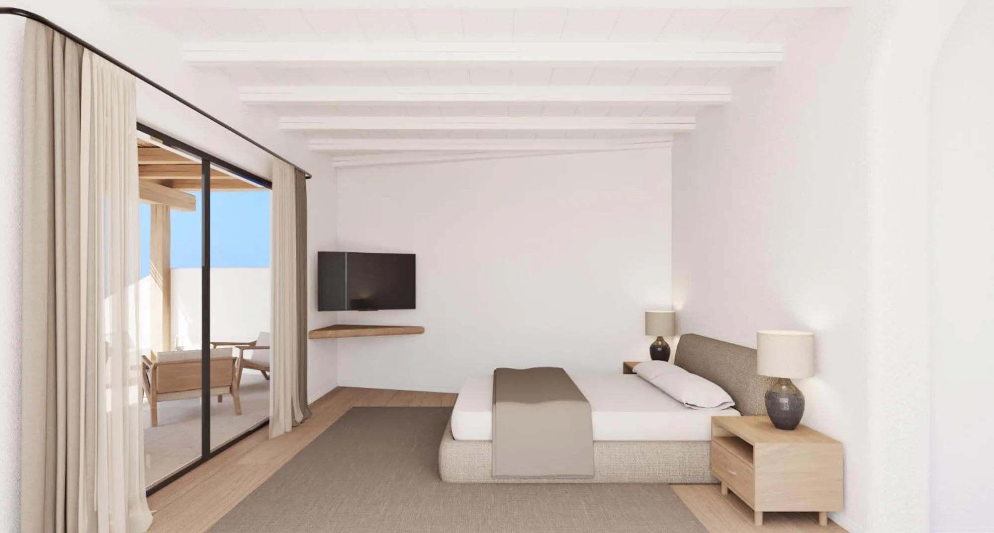 TV and multimedia, Bed in NĒRO Suites by NOMÉE Hospitality Group