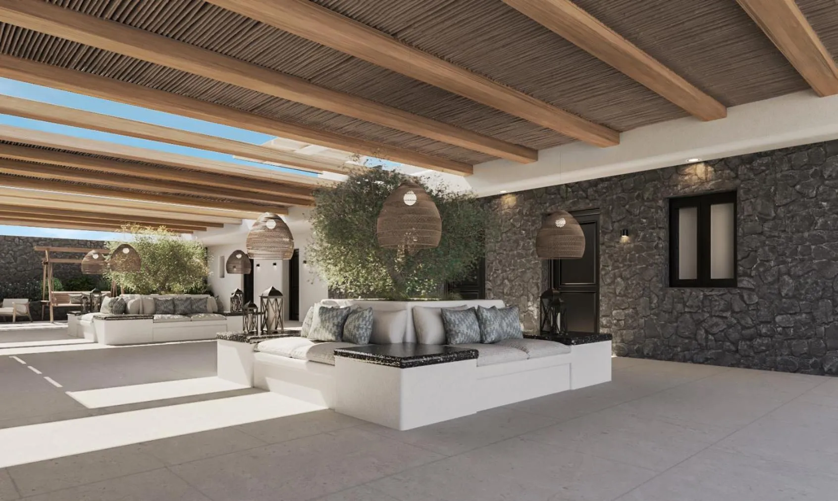 Patio in NĒRO Suites by NOMÉE Hospitality Group