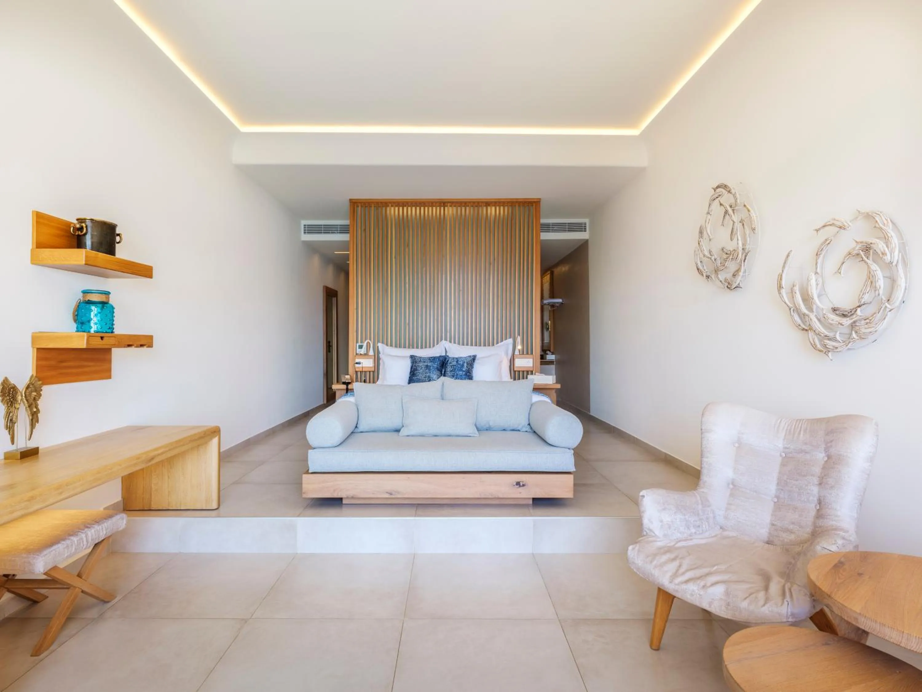 Bed in Anax Resort and Spa