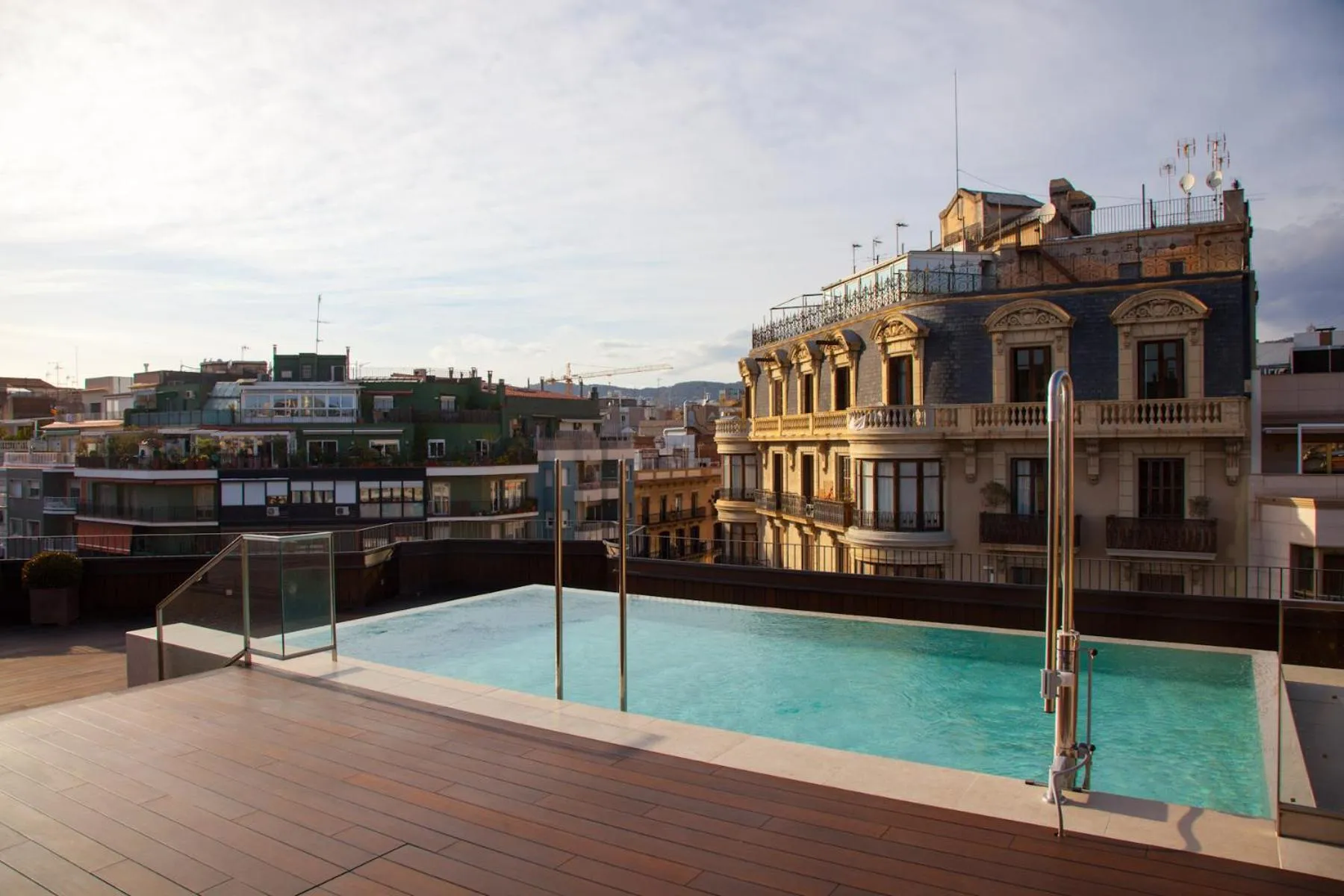 Pool view in The Corner Hotel