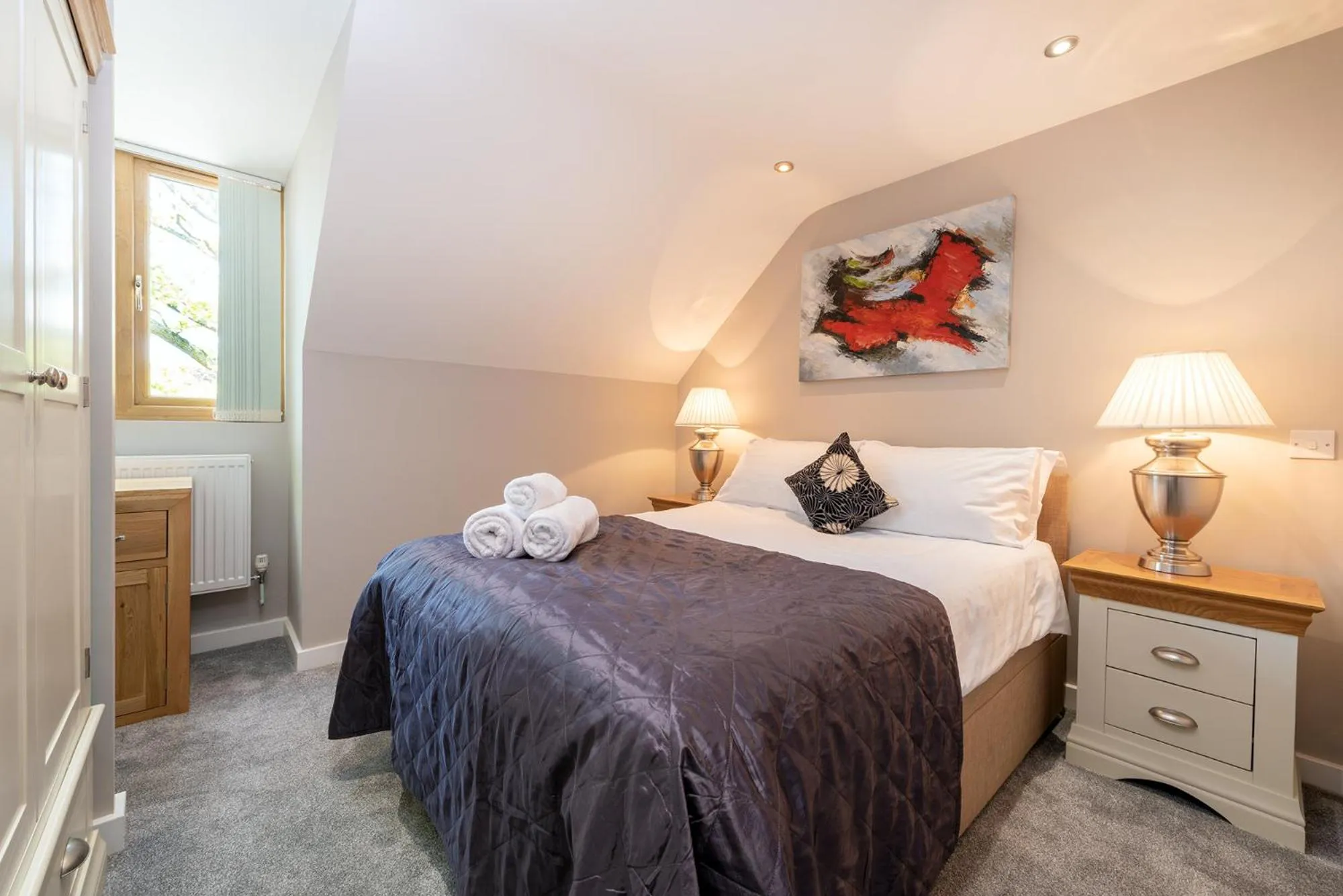Bed in Hamble Retreat Studios and Lodge
