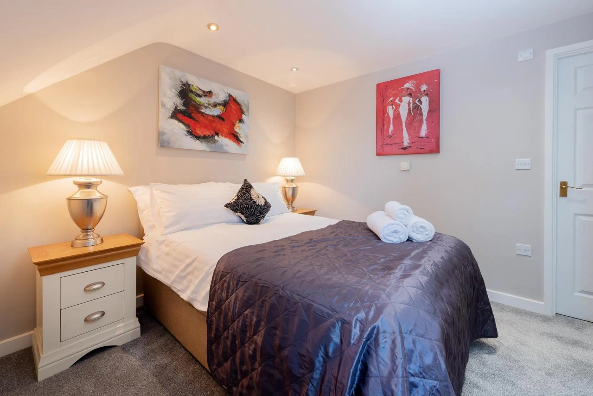 Bed in Hamble Retreat Studios and Lodge