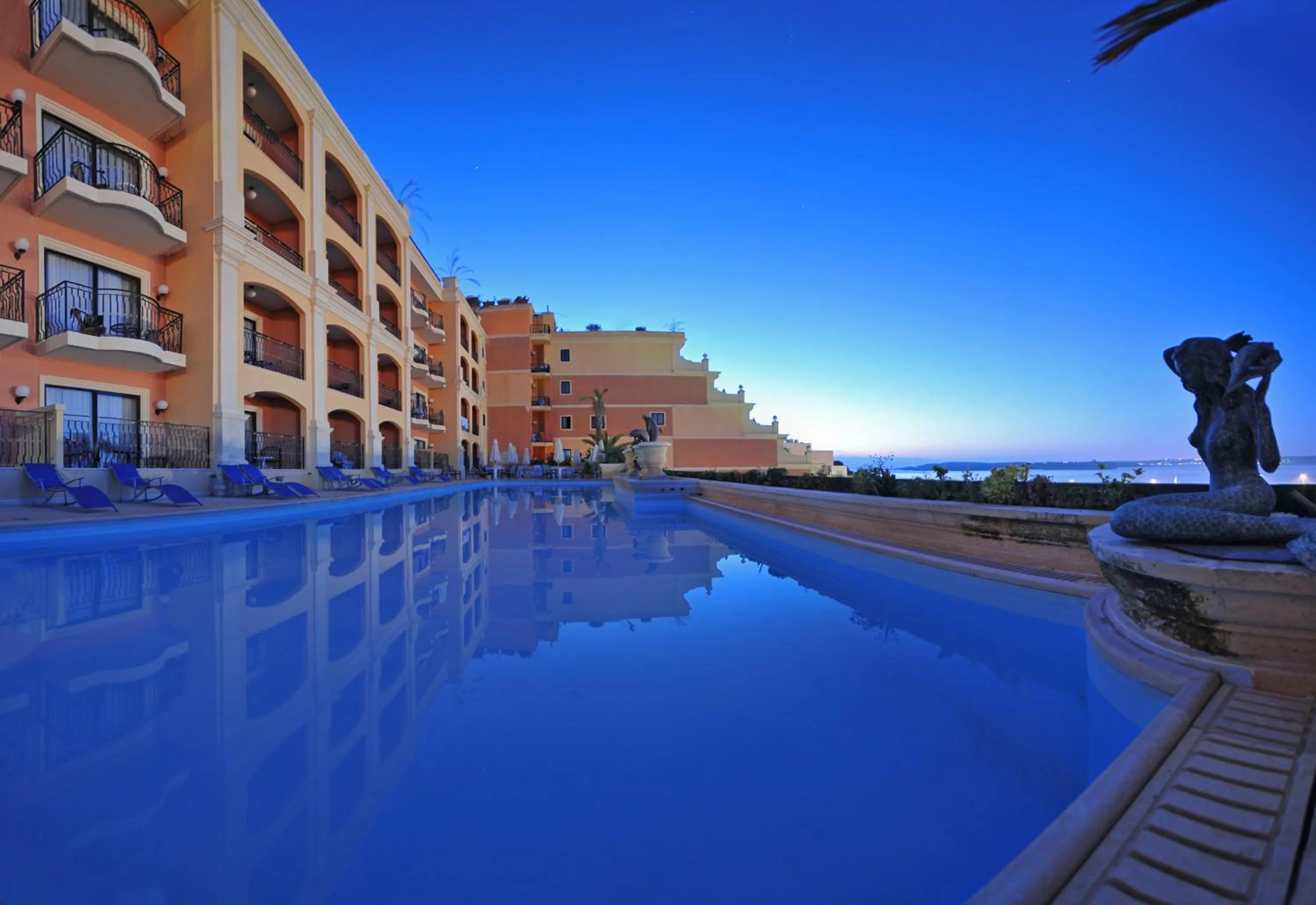 Swimming pool in Grand Hotel Gozo