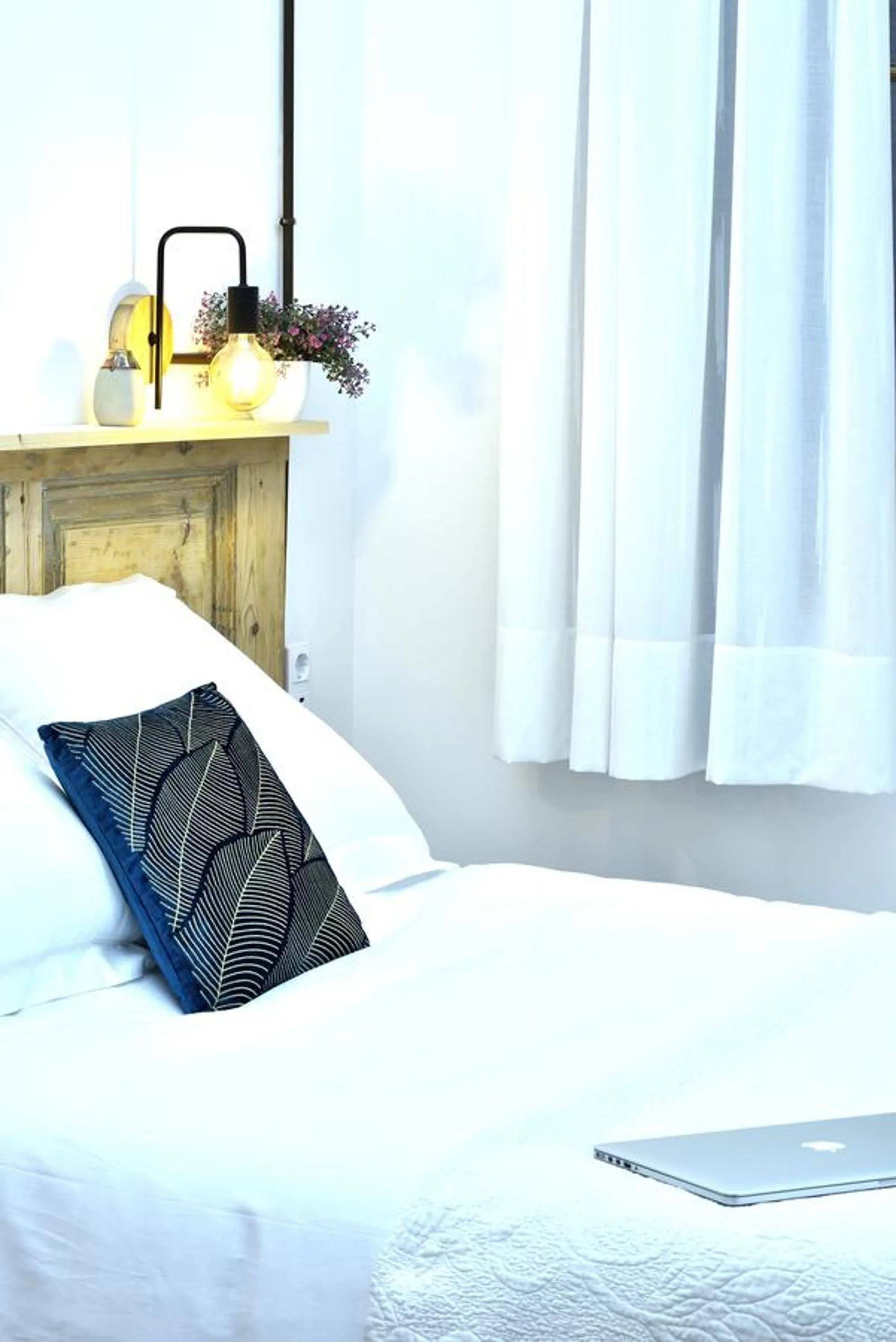 Decorative detail, Bed in Hostal Girona