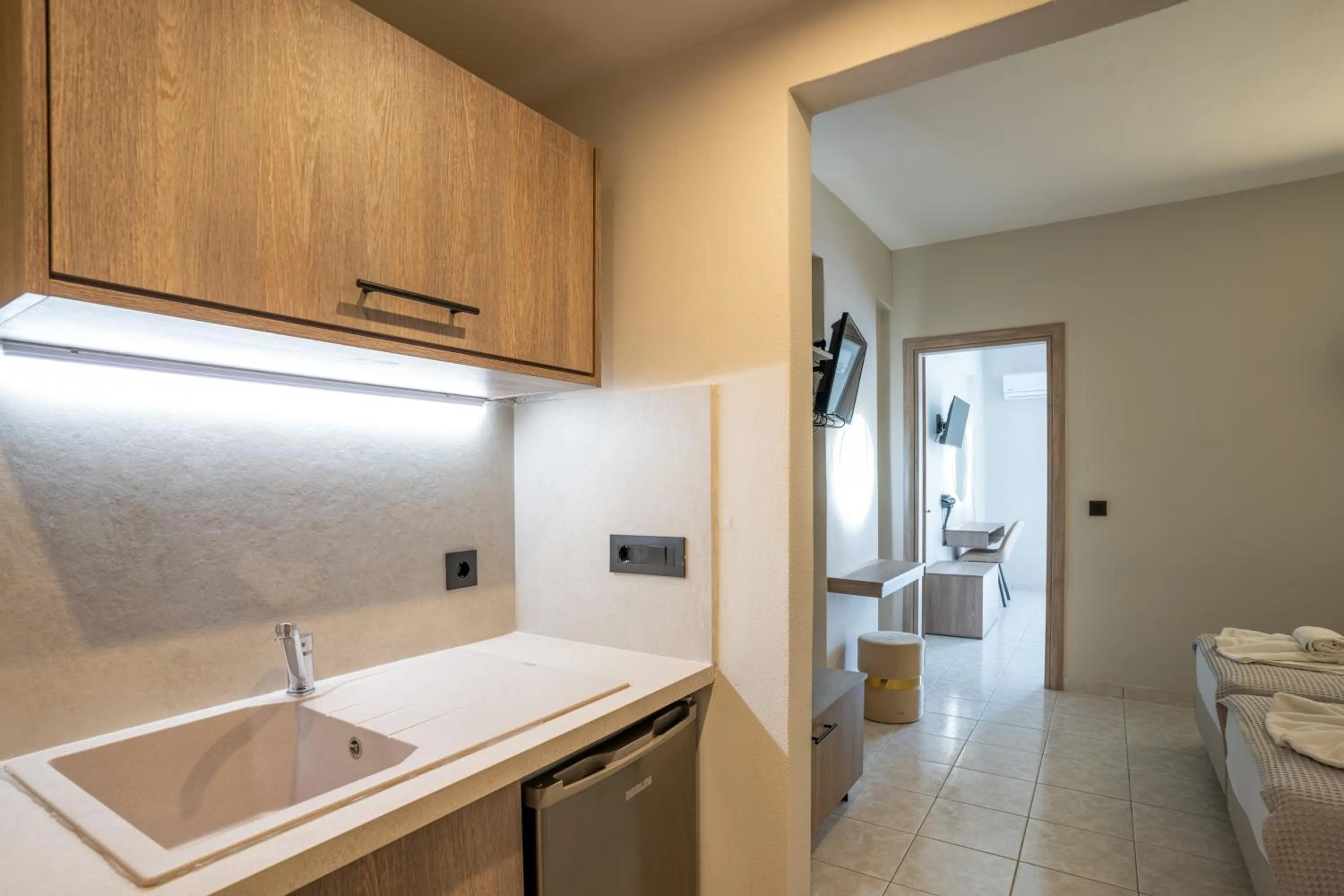 Kitchen or kitchenette in Hera Zakynthos Hotel