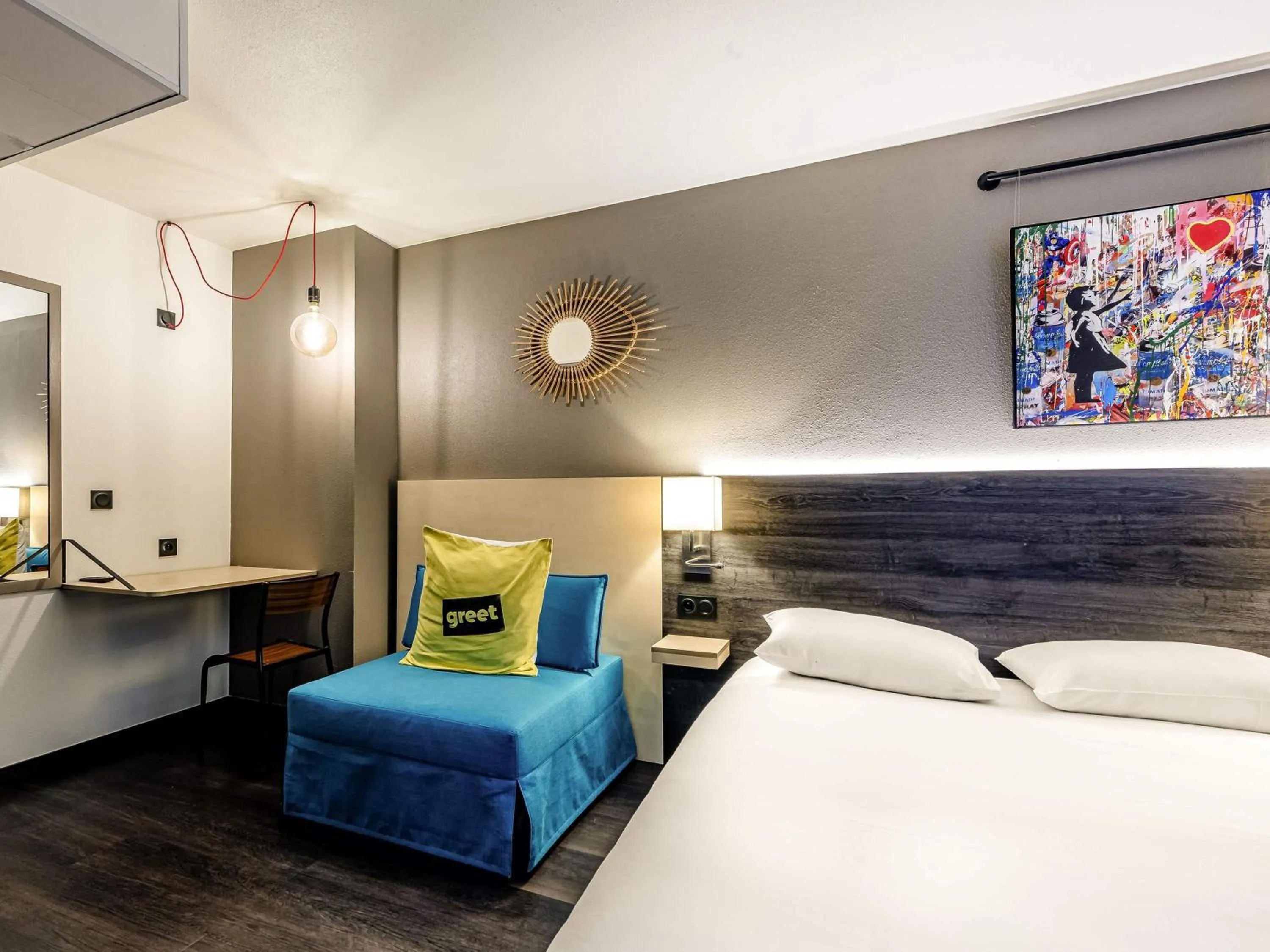 Bedroom, Bed in Greet Hotel Bordeaux Floirac Arena