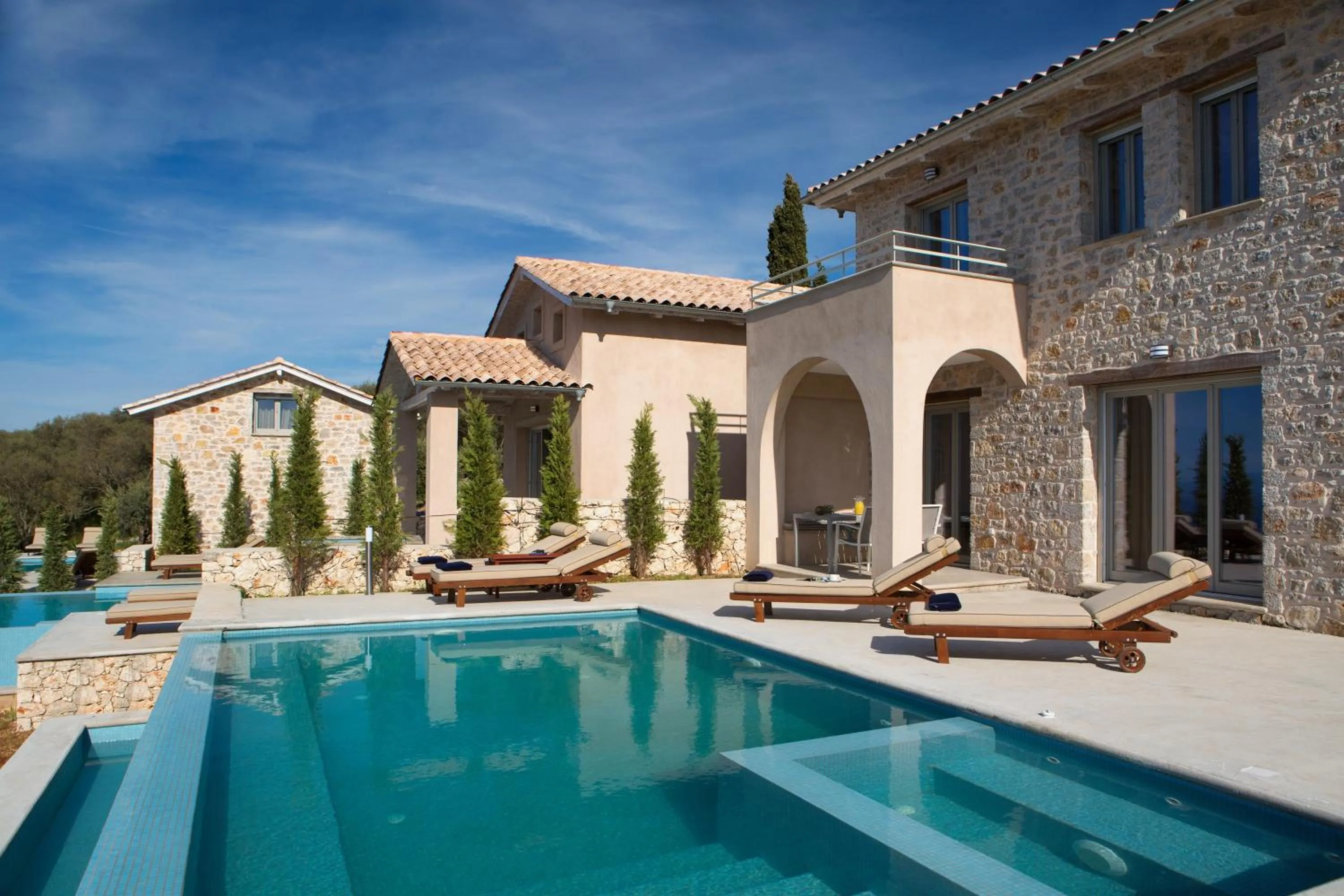 Bird's eye view in Ionian Horizon Villas