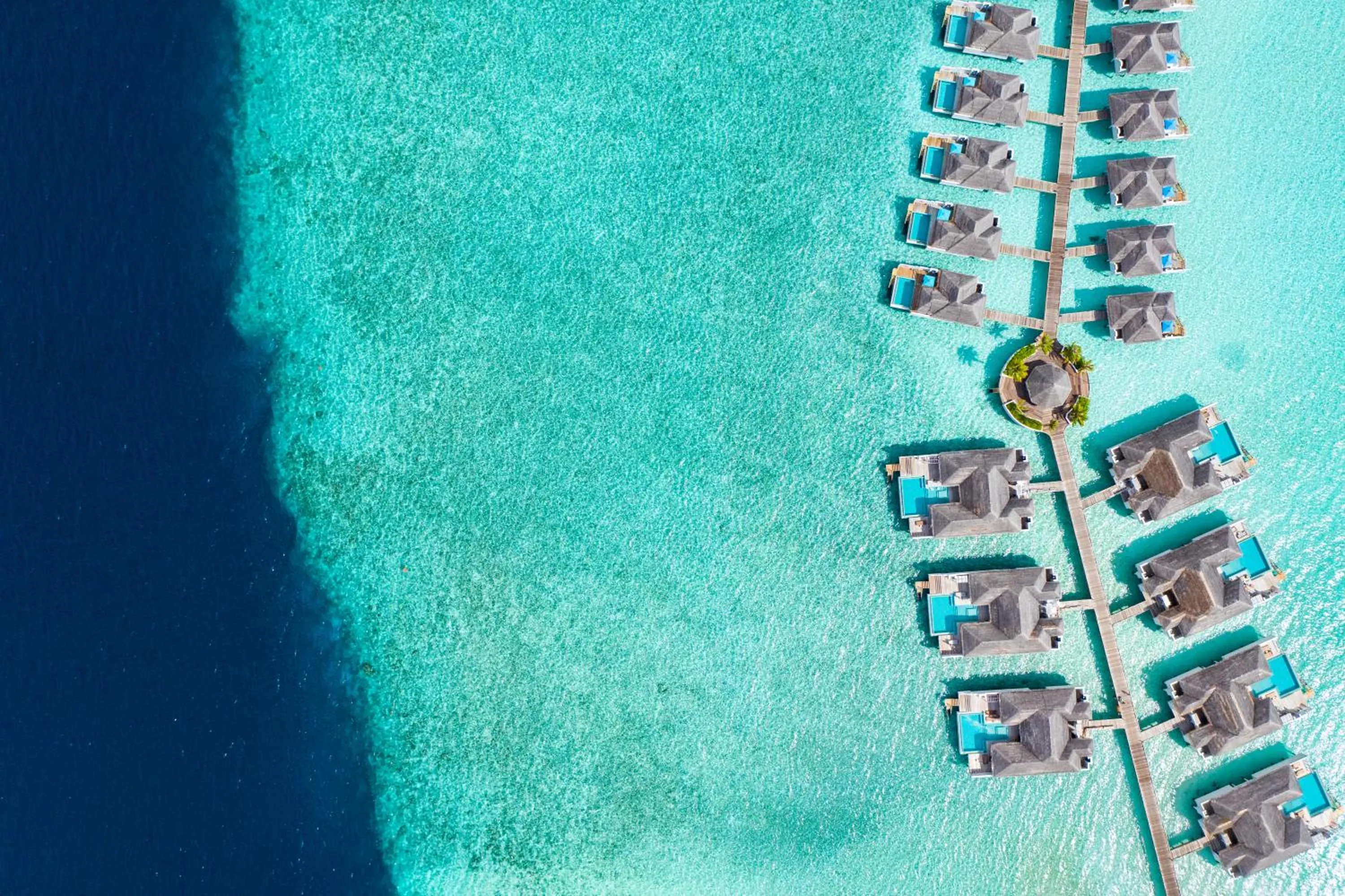 Bird's eye view in Finolhu, A Seaside Collection Resort, a Member of Design Hotels
