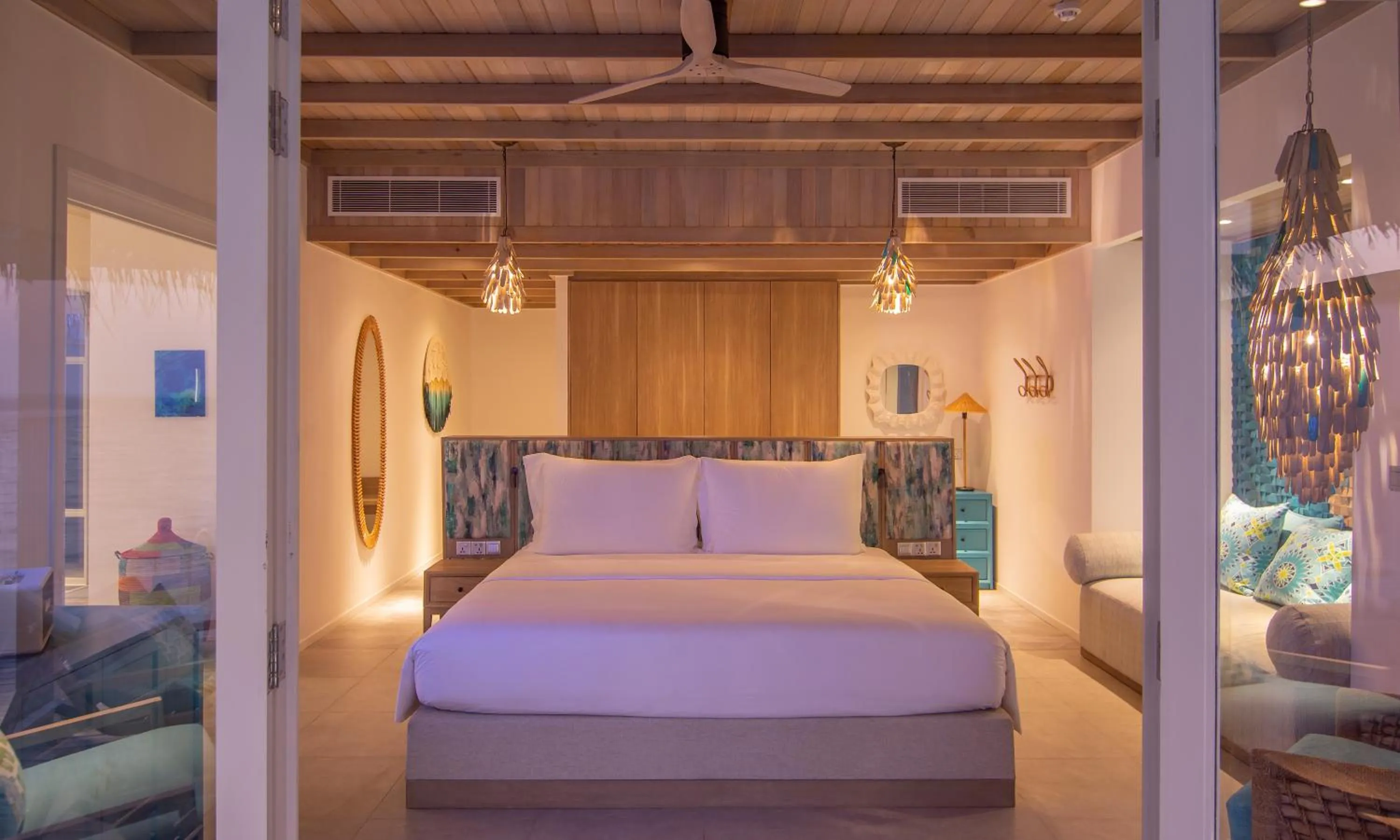 Bedroom, Bed in Finolhu, A Seaside Collection Resort, a Member of Design Hotels