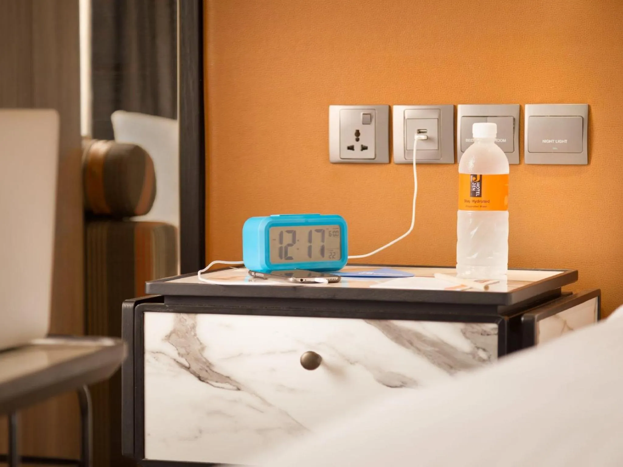 Decorative detail, Bed in JEN Singapore Tanglin by Shangri-La