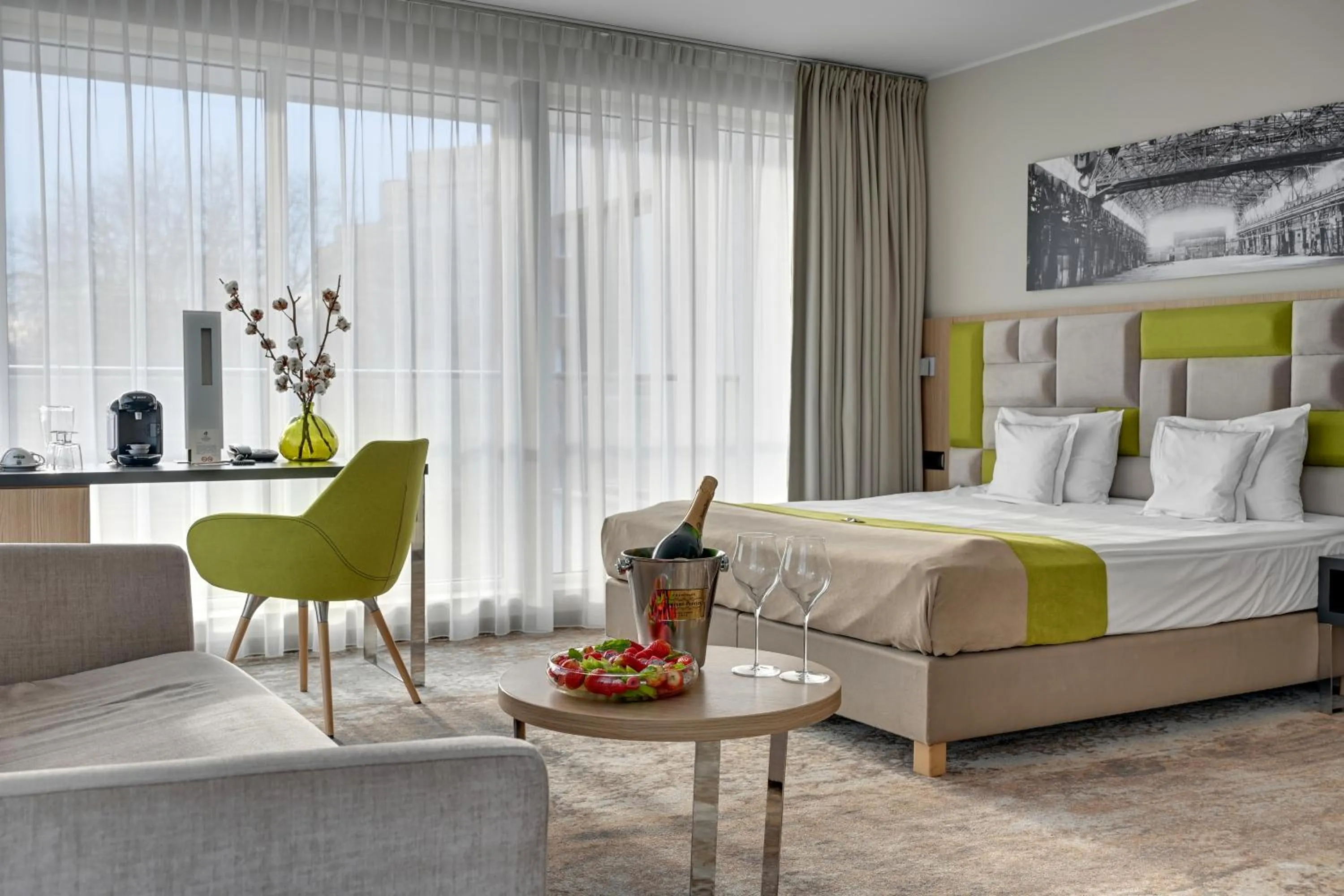 Bed in GRANO HOTEL Gdańsk Riverside dawniej HOTEL ALMOND BUSINESS & SPA