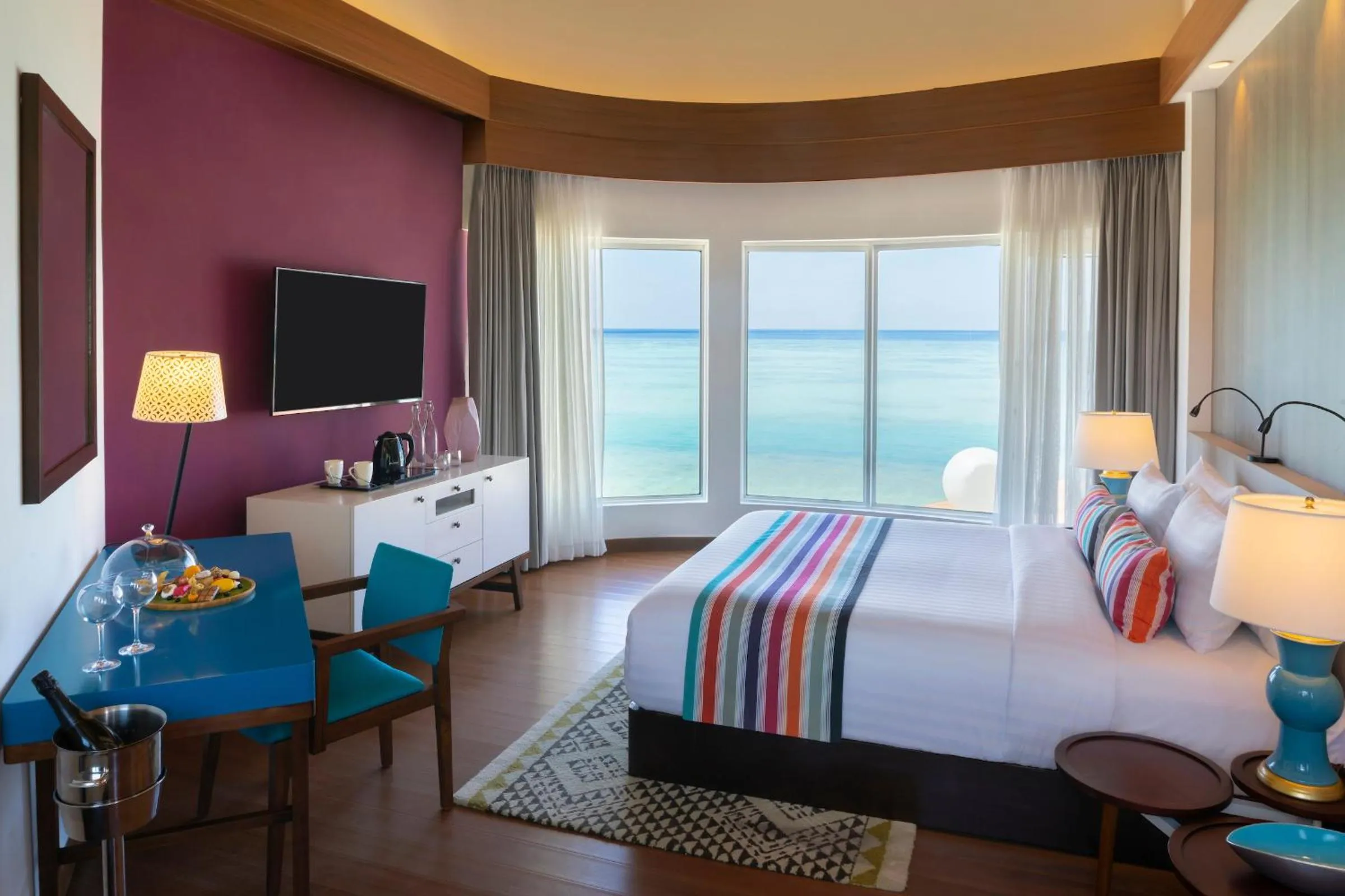 Bedroom, Bed in Mercure Maldives Kooddoo - Adults-Only Escape - 50 percent off Domestic Transfers