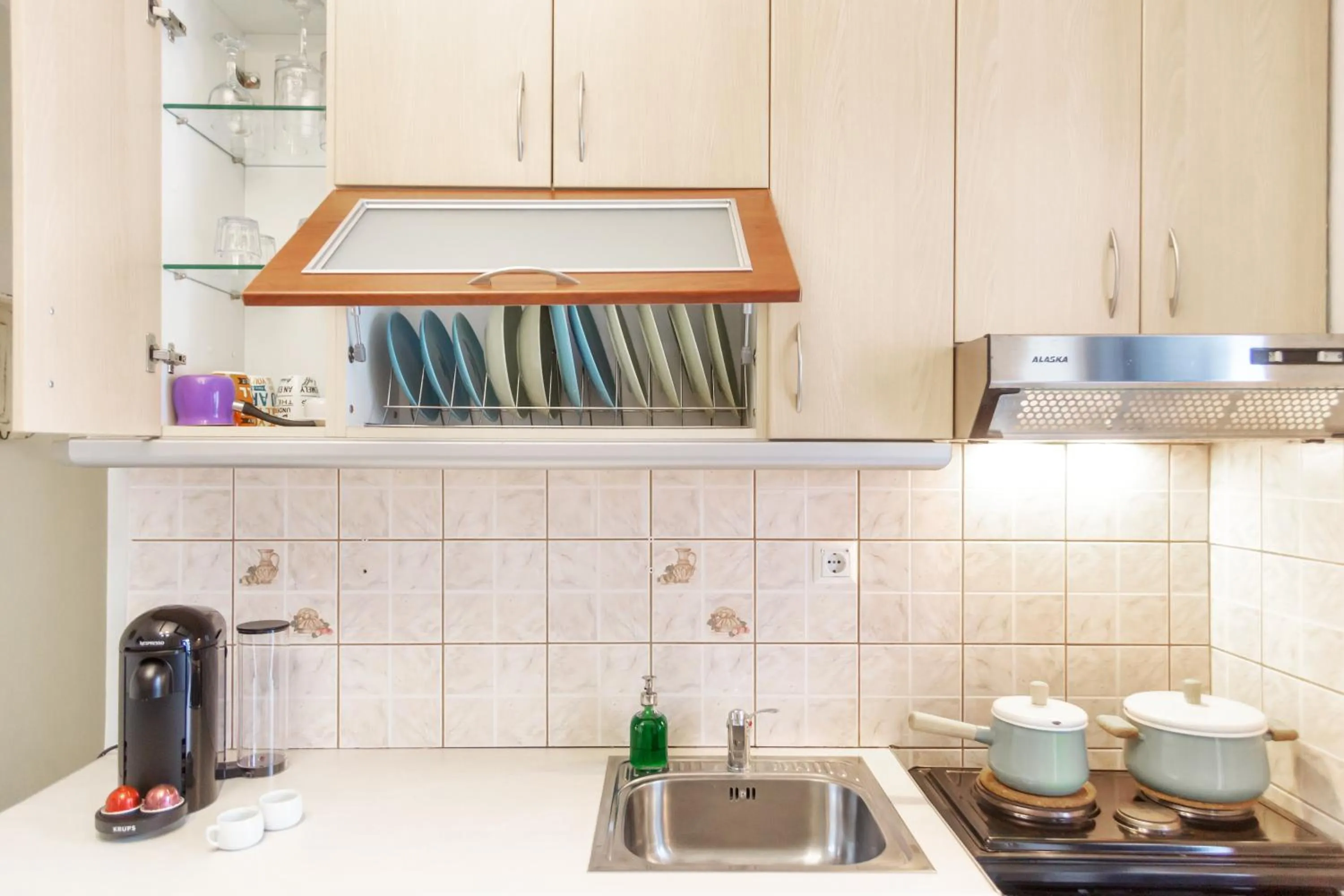 Kitchen or kitchenette in Alkionides Apartments